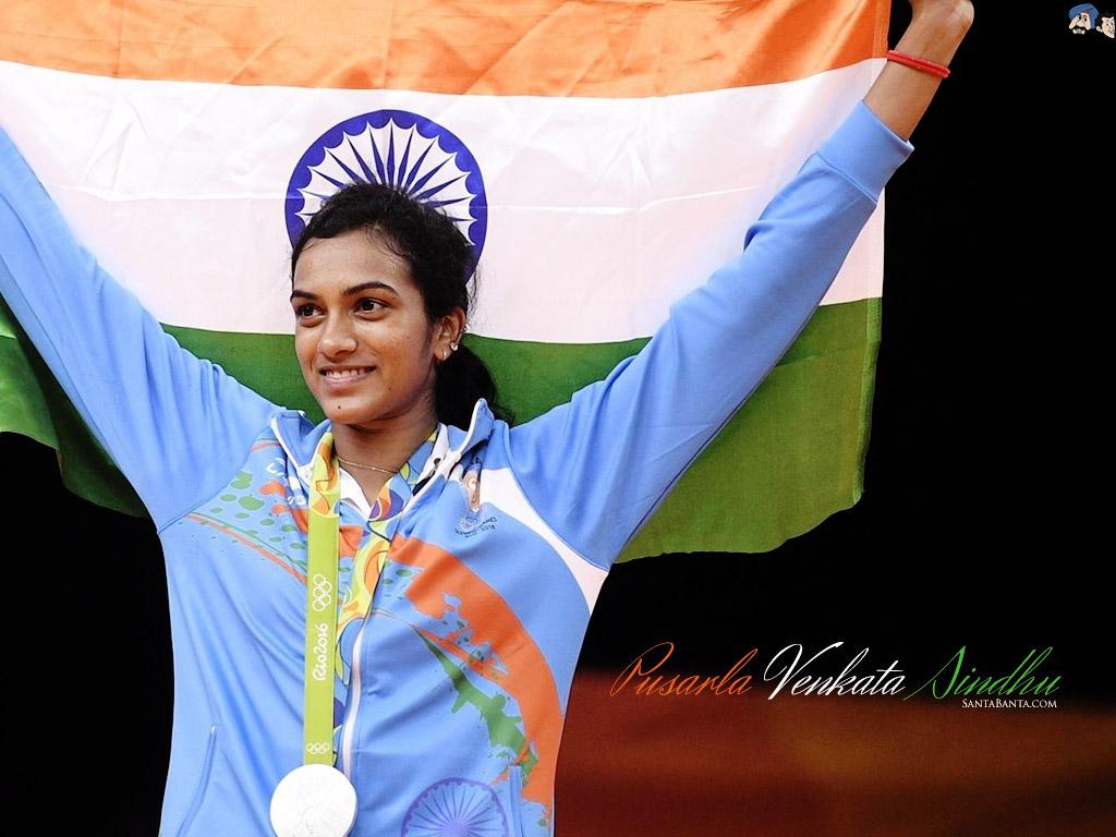 1024x768 P V Sindhu Wallpaper