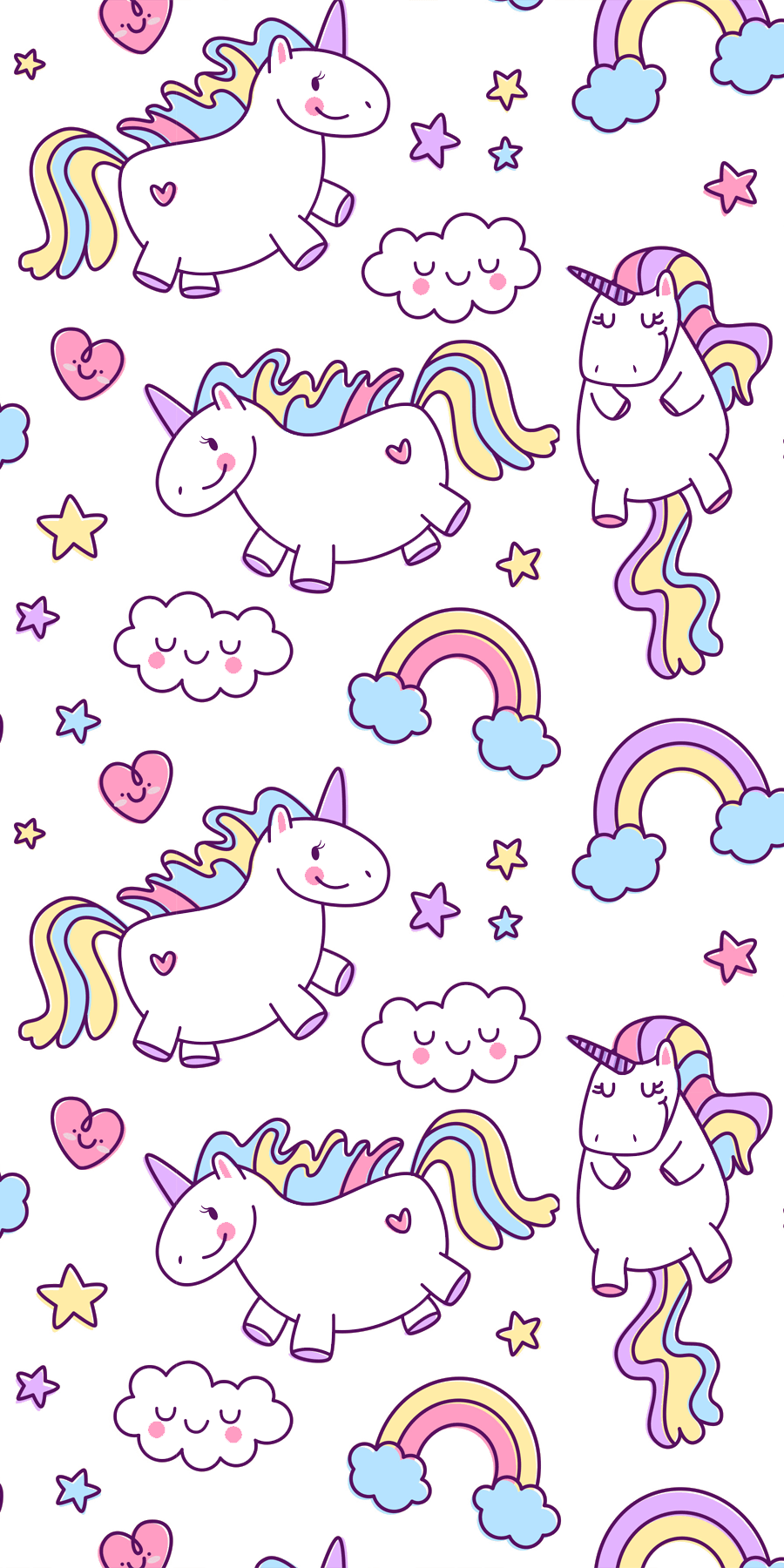 900x1800 Unicorn Print Wallpaper