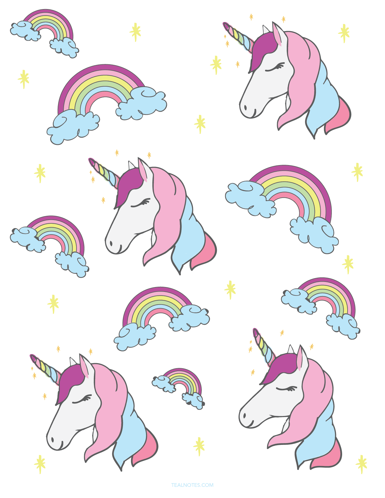 1275x1650 Unicorn Templates: Free Unicorn Printables For Your Next Craft Project
