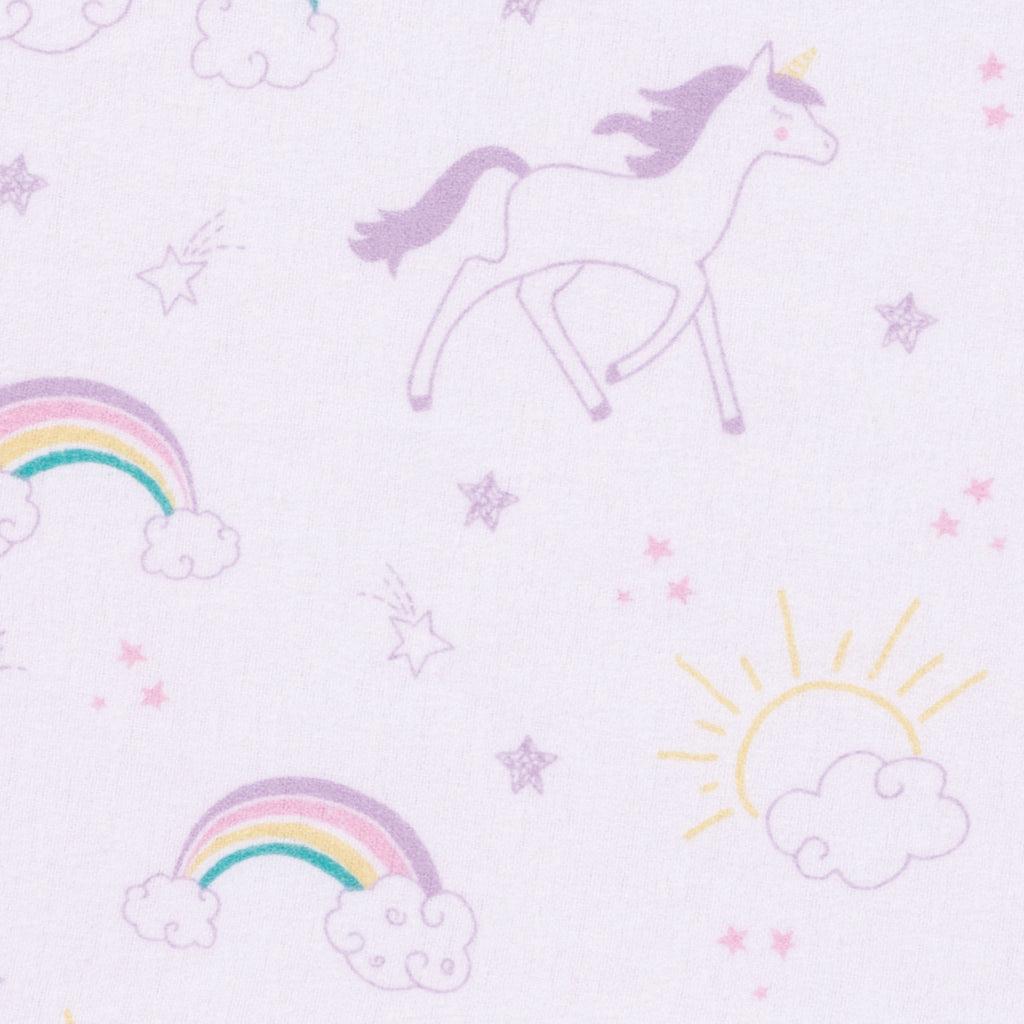 1024x1024 Unicorn Rainbow Deluxe Flannel Fitted Crib Sheet
