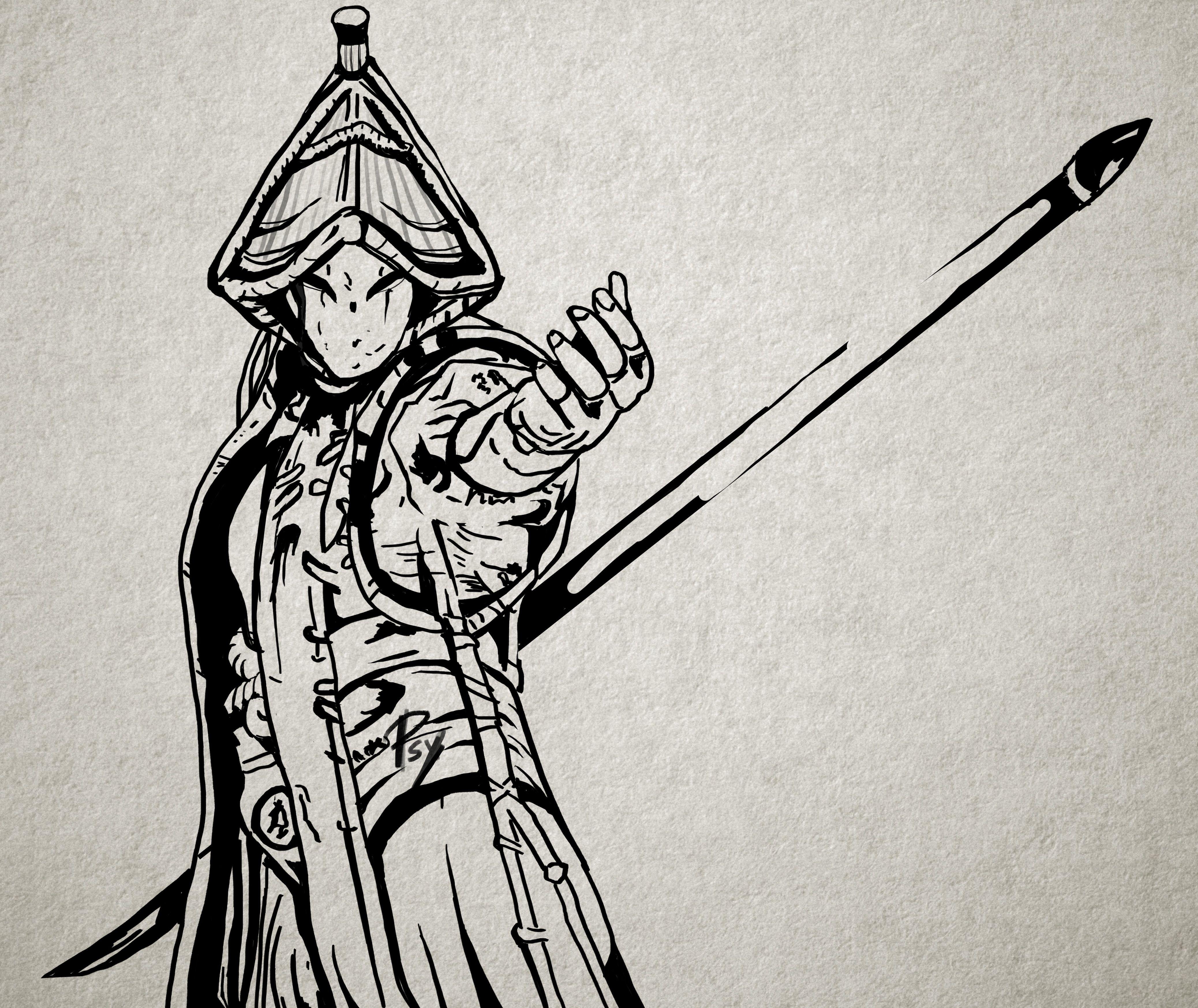 4152x3494 For Honor ink. Character art, Samurai art, Character design
