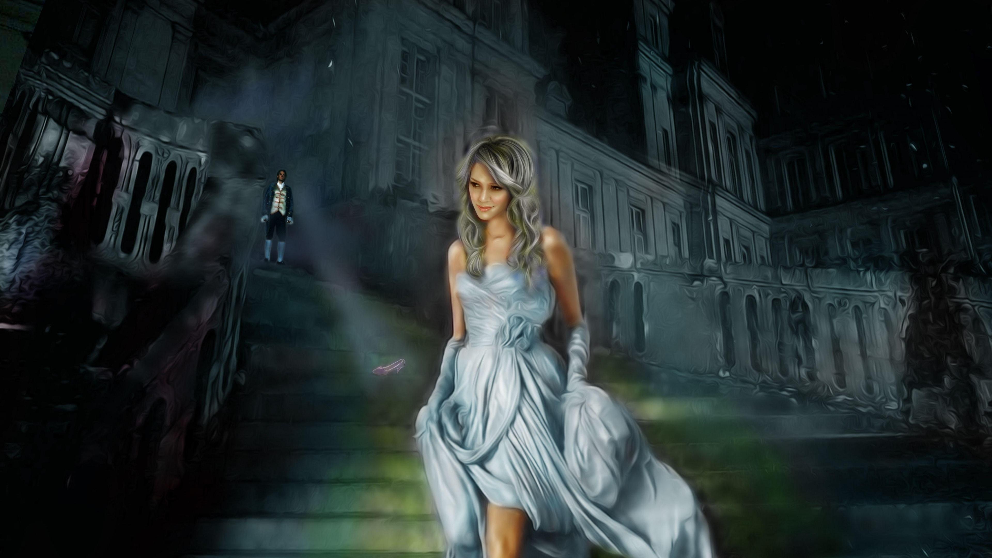 3840x2160 Cinderella Fantasy Wallpaper
