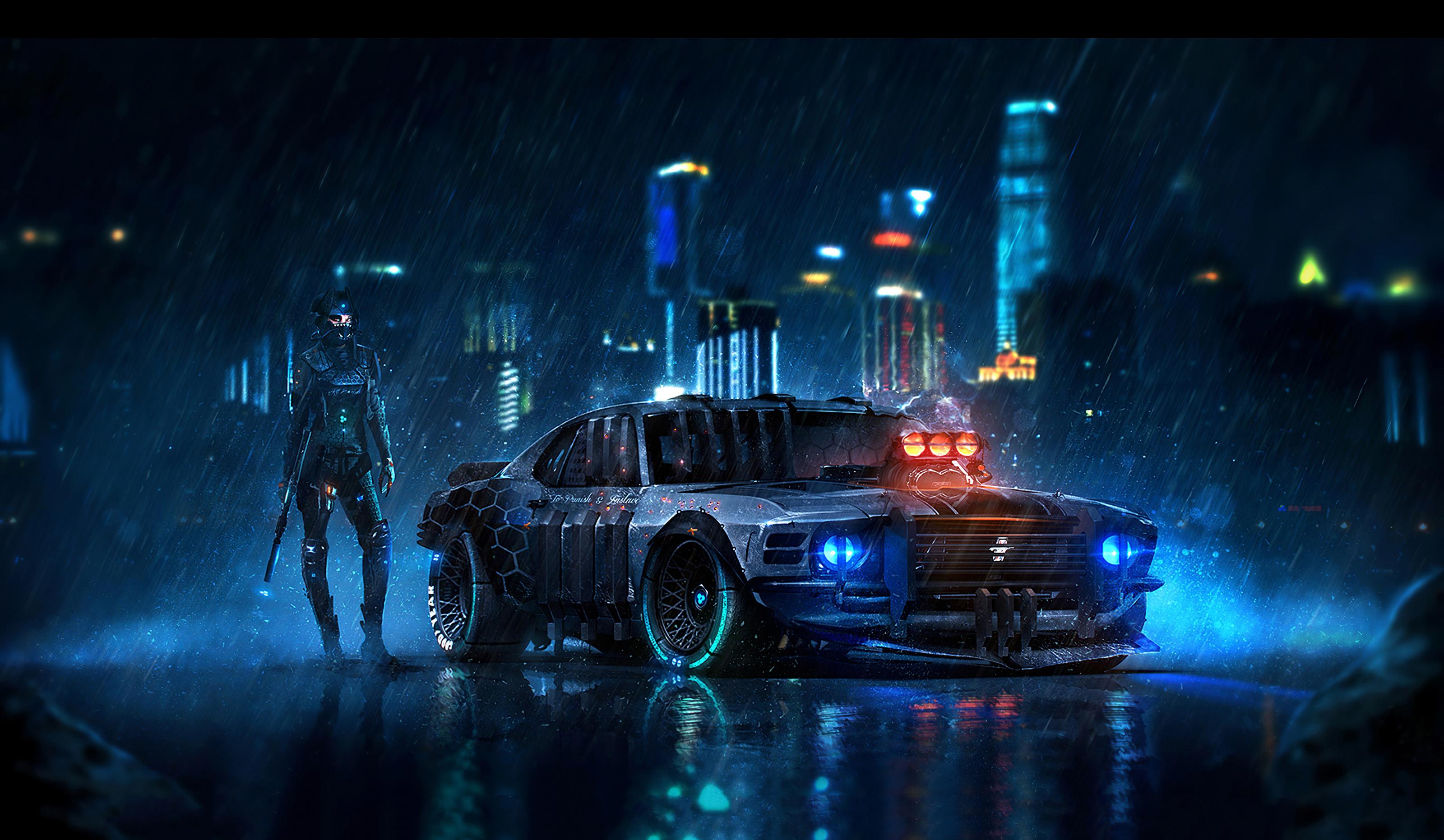 3200x1862 Ford Mustang Cyberpunk, HD Cars, 4k Wallpaper, Image, Background, Photo and Picture