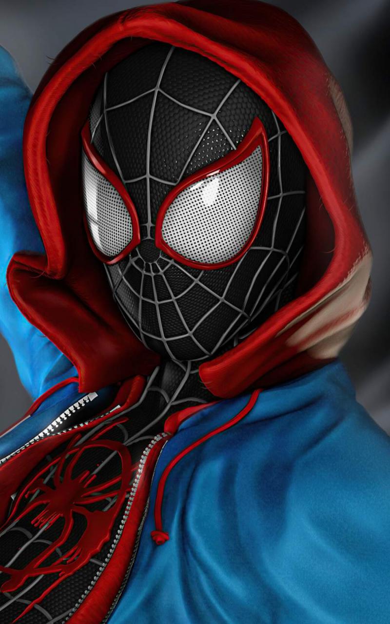 800x1280 Free download Spider Man Miles Morales Costume IPhone Wallpaper iPhone [900x1600] for your Desktop, Mobile & Tablet. Explore Miles Morales Hoodie Wallpaper. Miles Morales Wallpaper, Miles Teller Wallpaper, Ken Miles Wallpaper