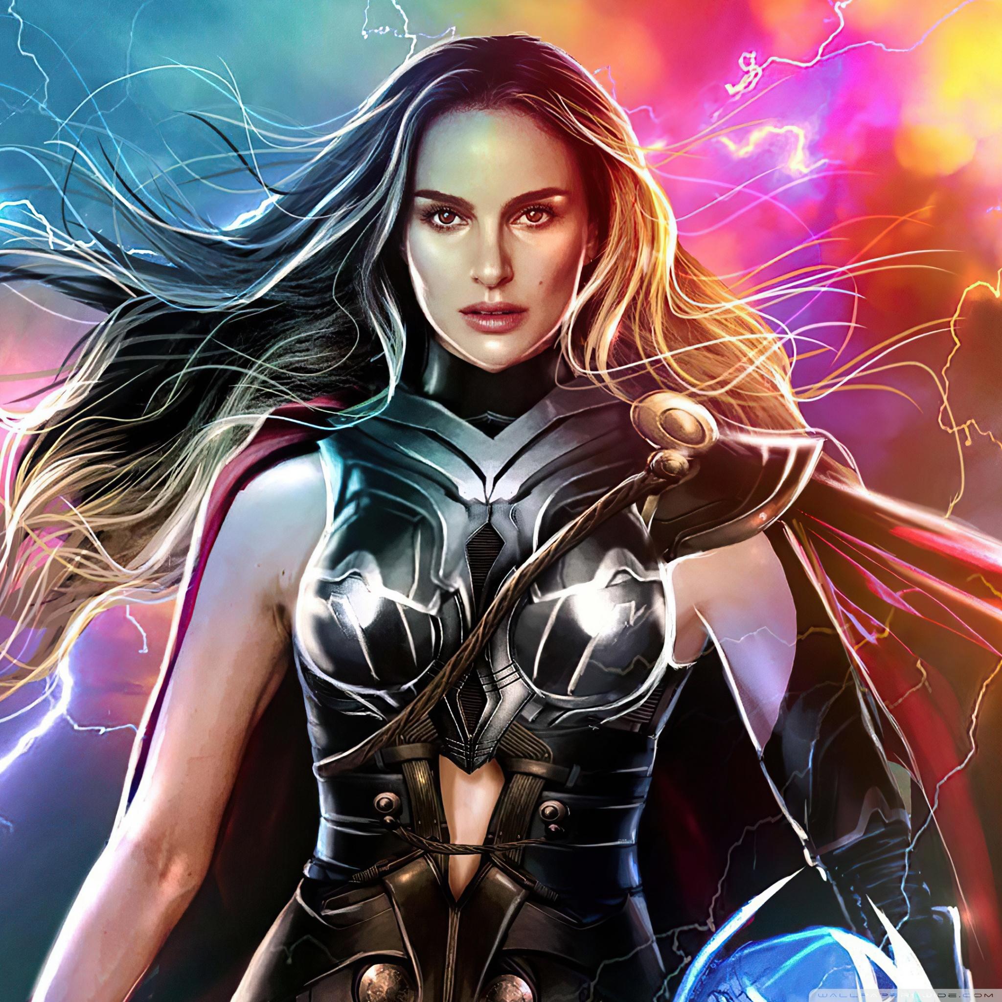 2048x2048 Thor Love and Thunder, Lady Thor, 2022 Movie Ultra HD Desktop Background Wallpaper for 4K UHD TV : Widescreen & UltraWide Desktop & Laptop : Tablet