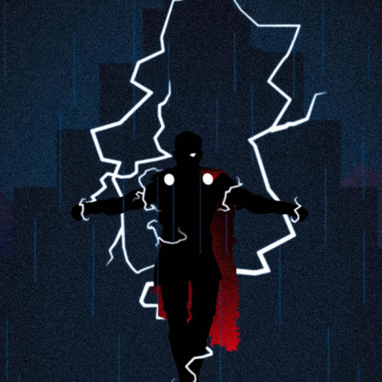 1224x1224 God of Thunder, superhero, silhouette, Thor wallpaper, 2160x HD image, picture, 9522e317