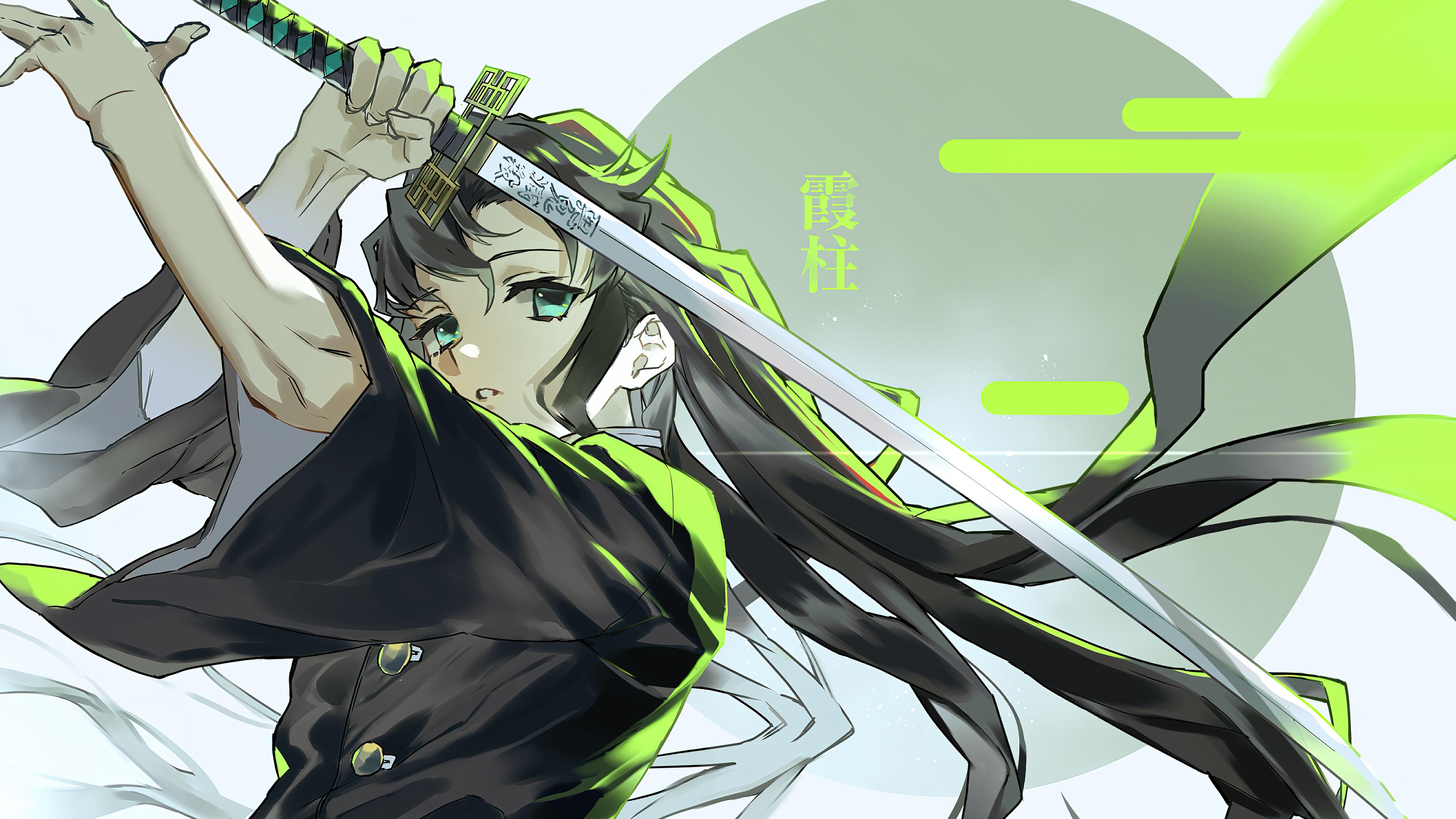 3840x2160 Muichiro Tokito Hashira Demon Slayer PC DeskK Wallpaper free Download