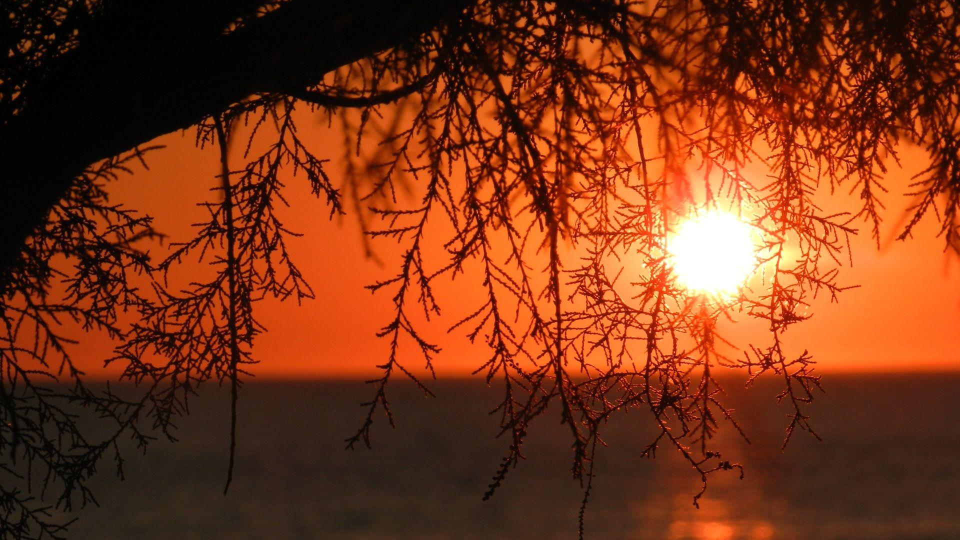 1920x1080 Nature Sunset Ocean Lying Sun 4k Laptop Full HD 1080P HD