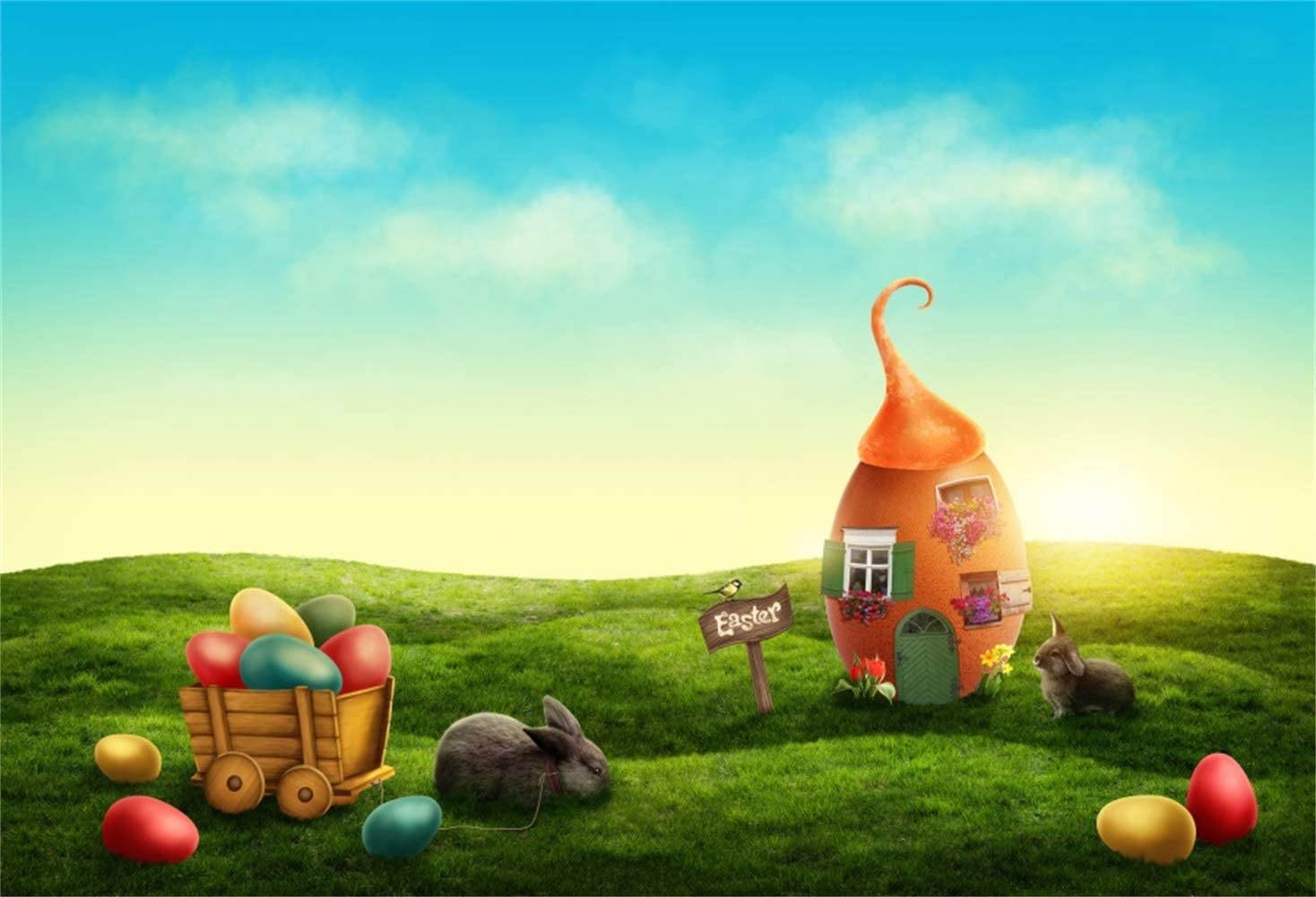 1468x1000 Happy Easter 10x7ft Vinyl Photography Background Cartoon Slope Grassland Cute Easter Bunnies Hug Eggs Scene Illustration Backdrop Community Easter Egg Hunt Day Banner Wallpaper Studio Props Accessories Camera & Photo Accessories gkvaismedziai.lt