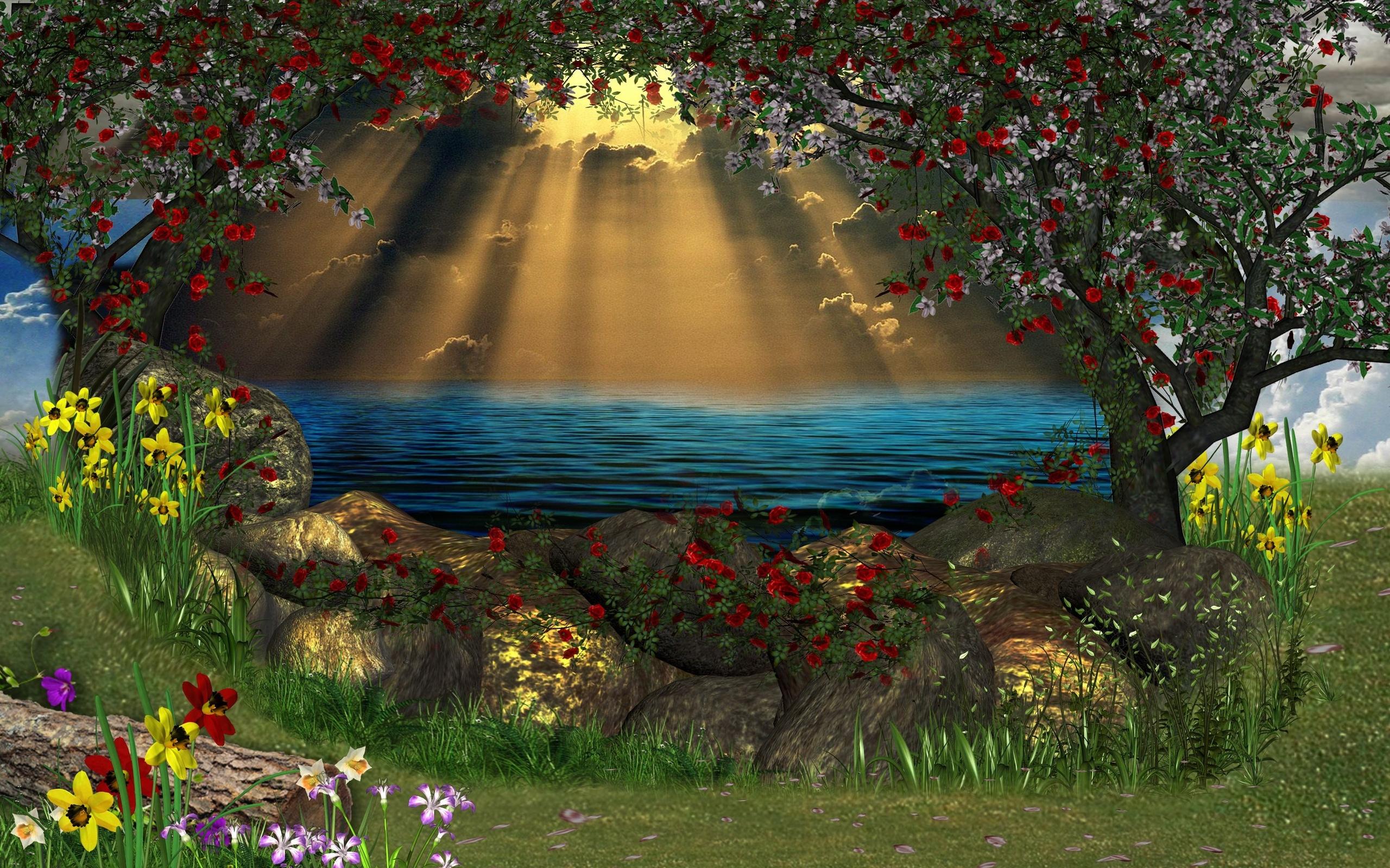 2560x1600 3D Nature Wallpaper Animation