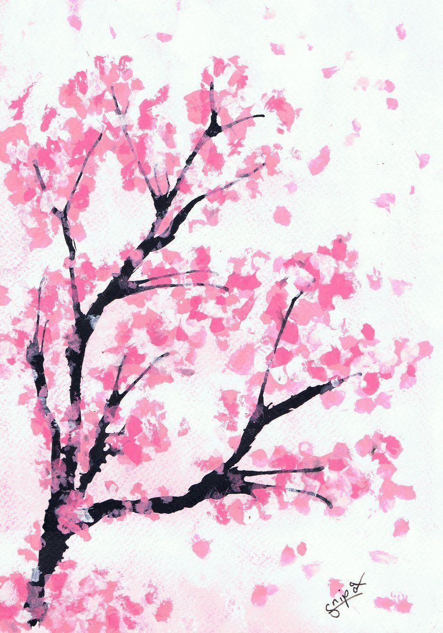 900x1286 Cherry Blossom Art Wallpaper