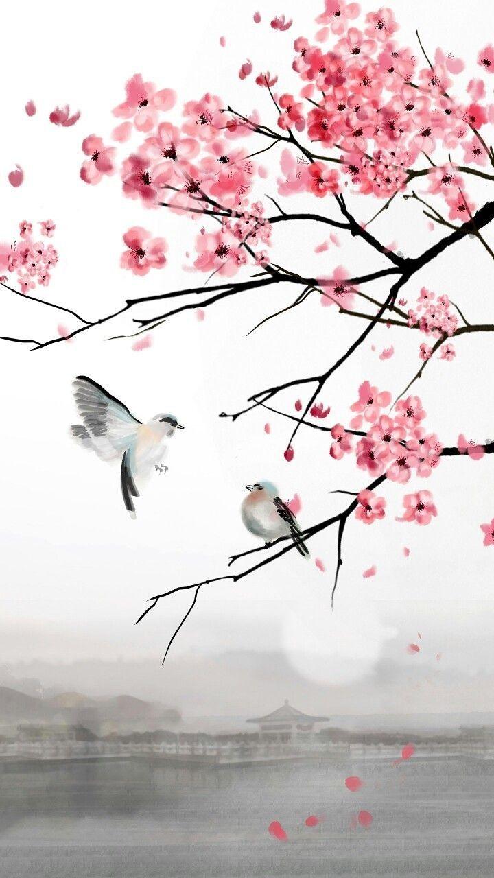 720x1280 imagen descubierto por Camilya♔. Descubre (¡y guarda!) tus propias imágenes y videos en We Heart. Cherry blossom painting, Cherry blossom wallpaper, Blossoms art