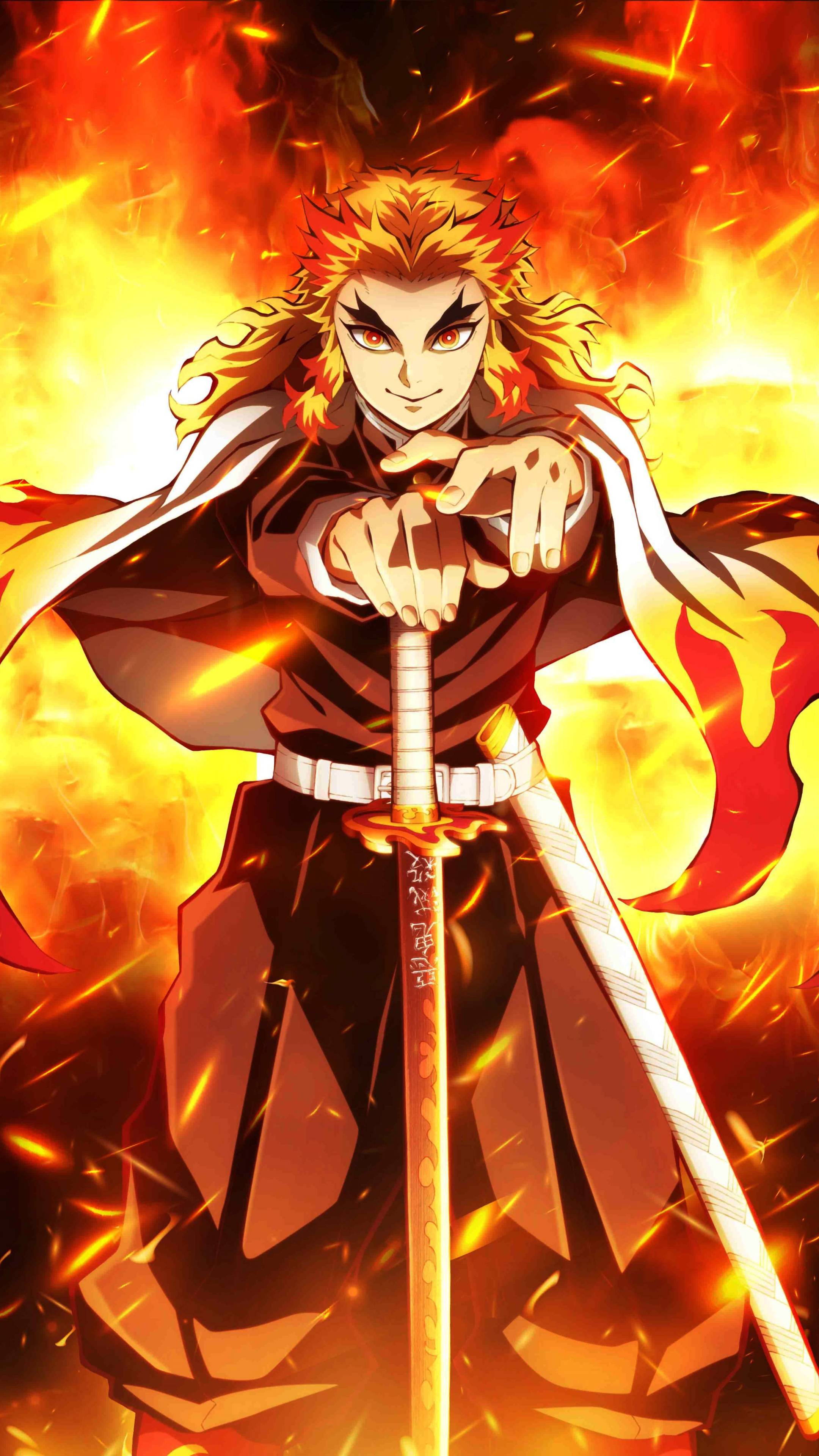 2160x3840 Rengoku Demon Slayer Sony Xperia X, XZ, Z5 Premium Wallpaper, HD Movies 4K Wallpaper, Image, Photo and Background