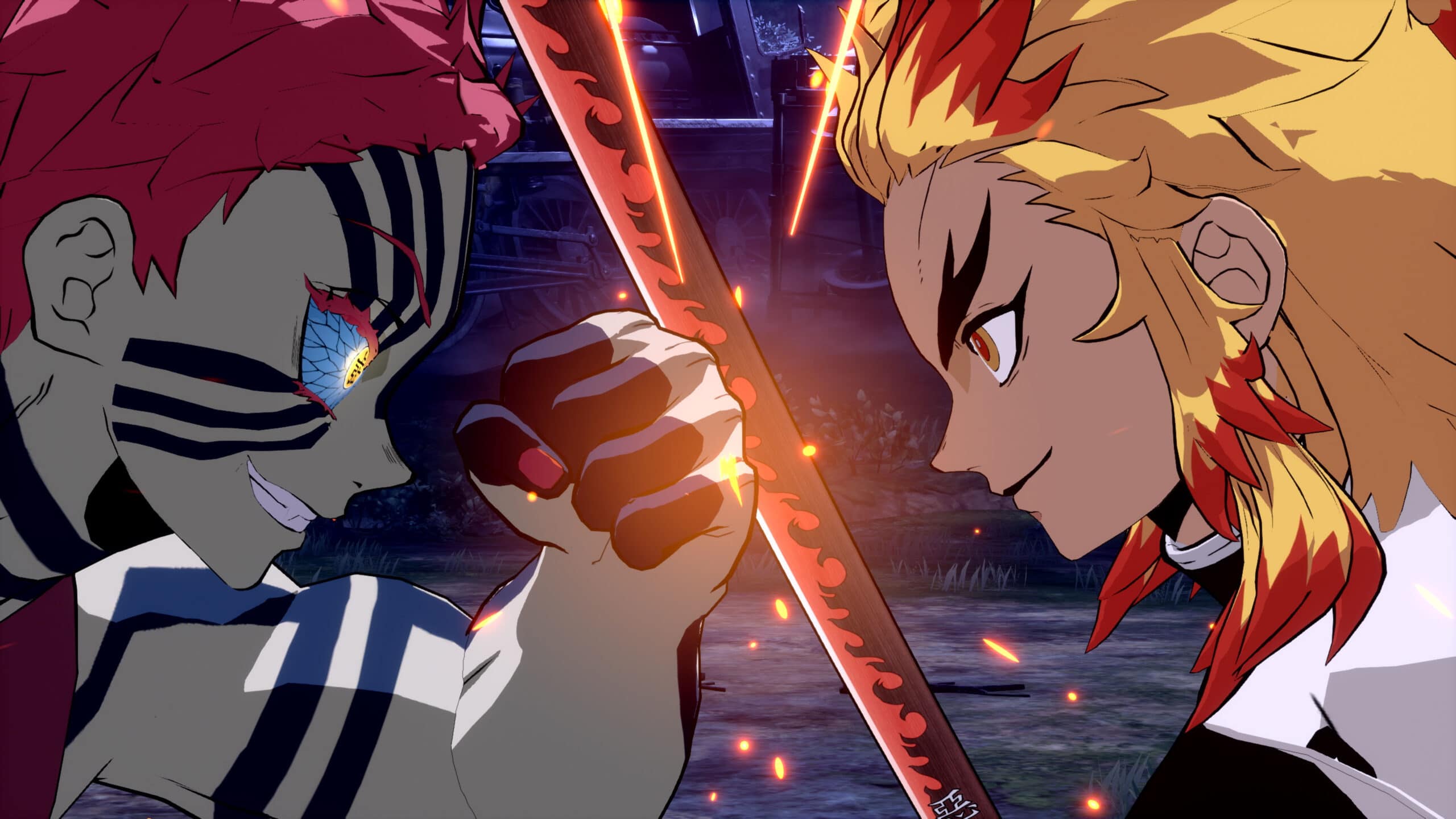 2560x1440 Demon Slayer Kimetsu no Yaiba The Hinokami Chronicles Update Adds Rui and Akaza Today