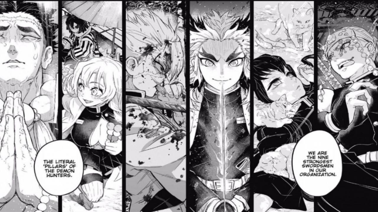 1280x719 Demon Slayer Manga Panels Background Image and Wallpaper