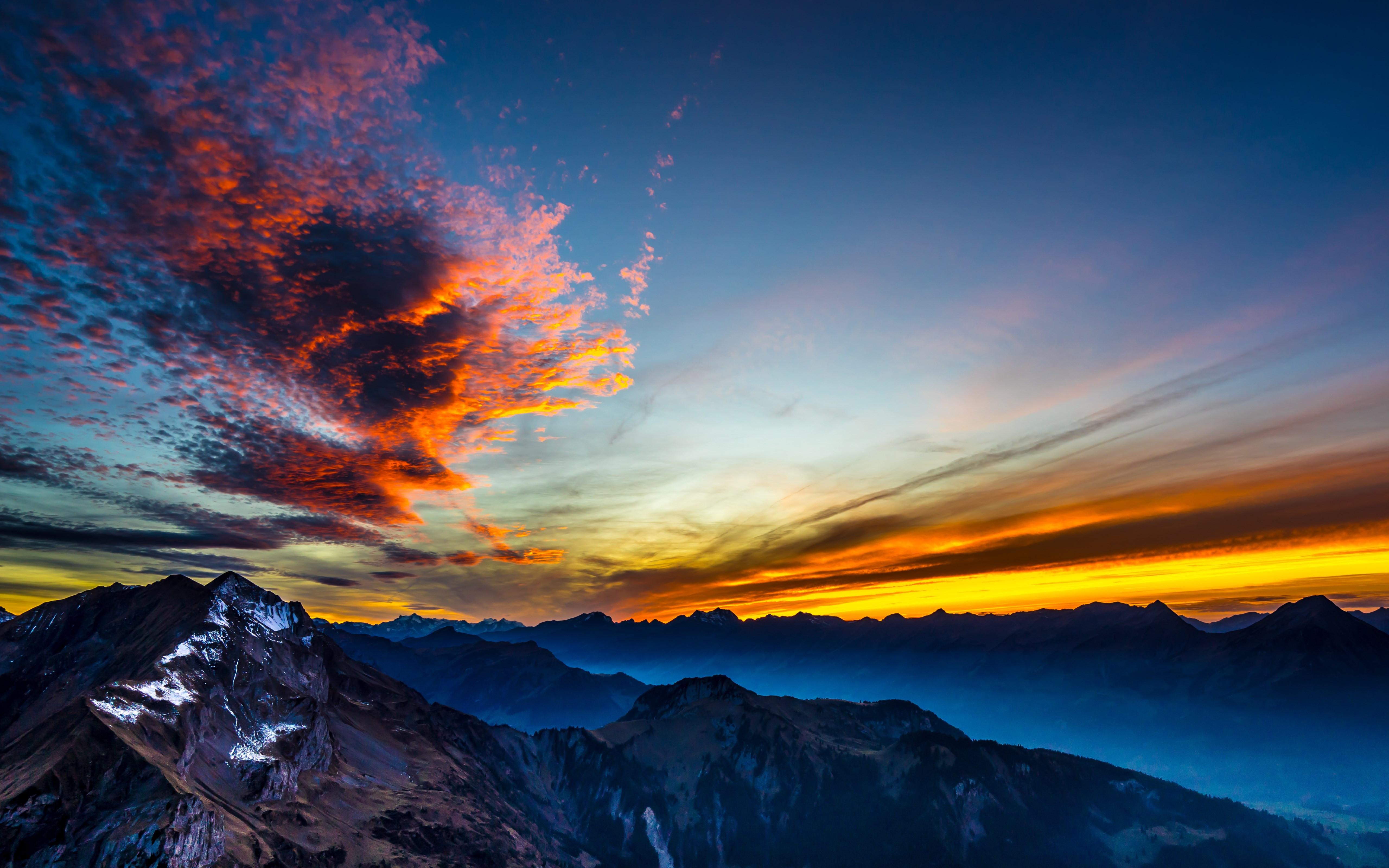 5120x3200 8k wallpaper for laptop, sky, mountain, mountainous landforms, nature, geological phenomenon