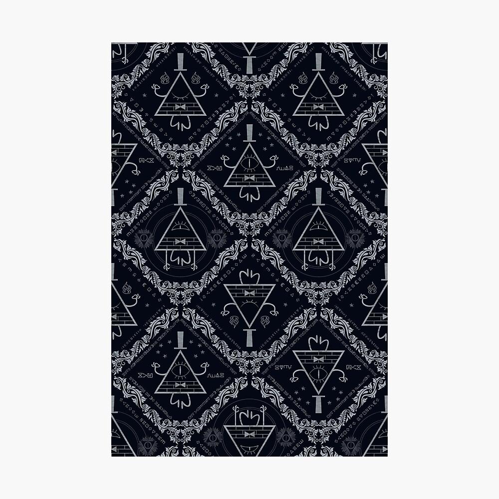 1000x1000 BILL CIPHER Gravity Falls wallpaper pattern Poster