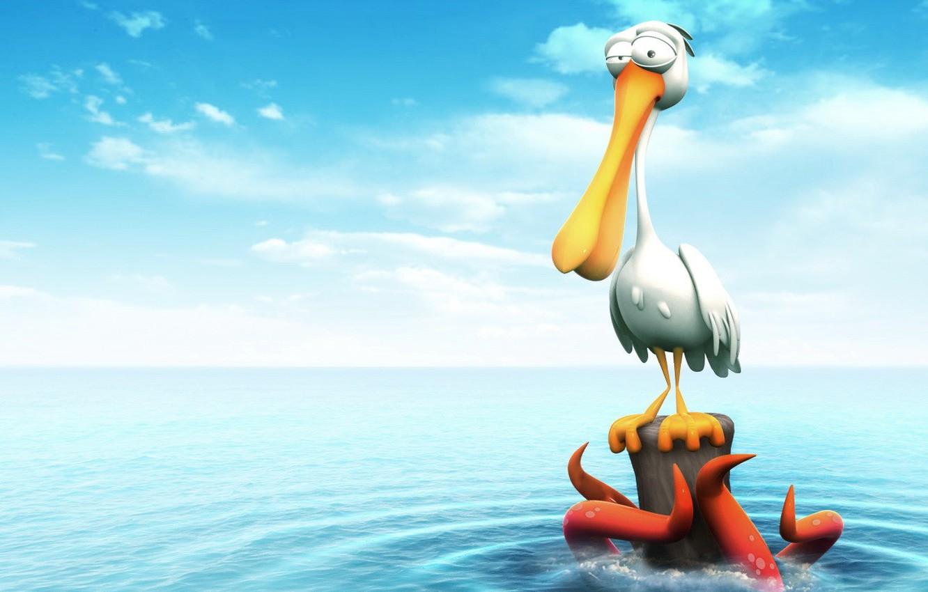 1332x850 Wallpaper water, monster, Albatross image for desktop, section рендеринг