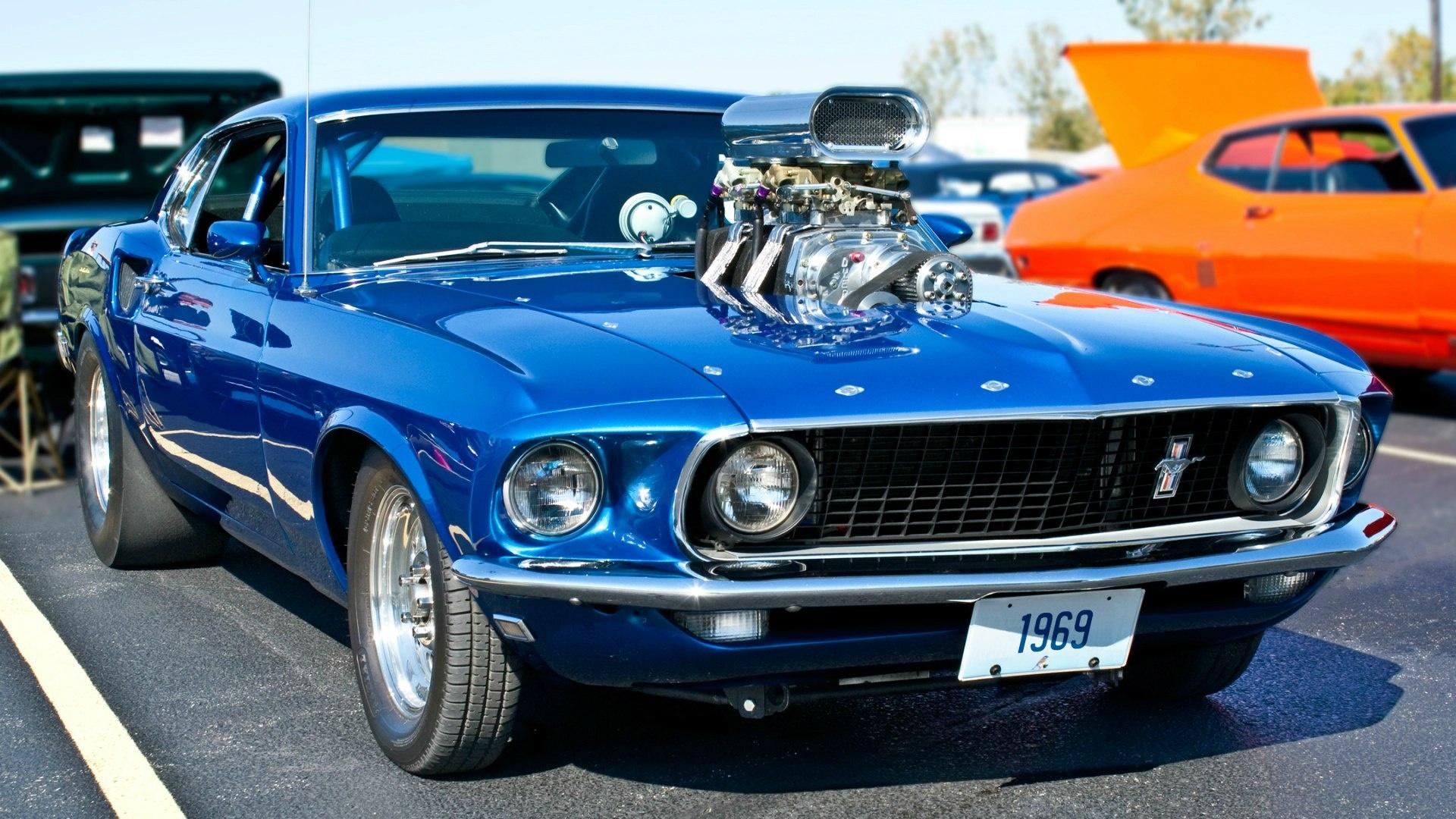 1920x1080 Ford mustang 1969 hot rod rods muscle engine engines classic wallpaperx1080