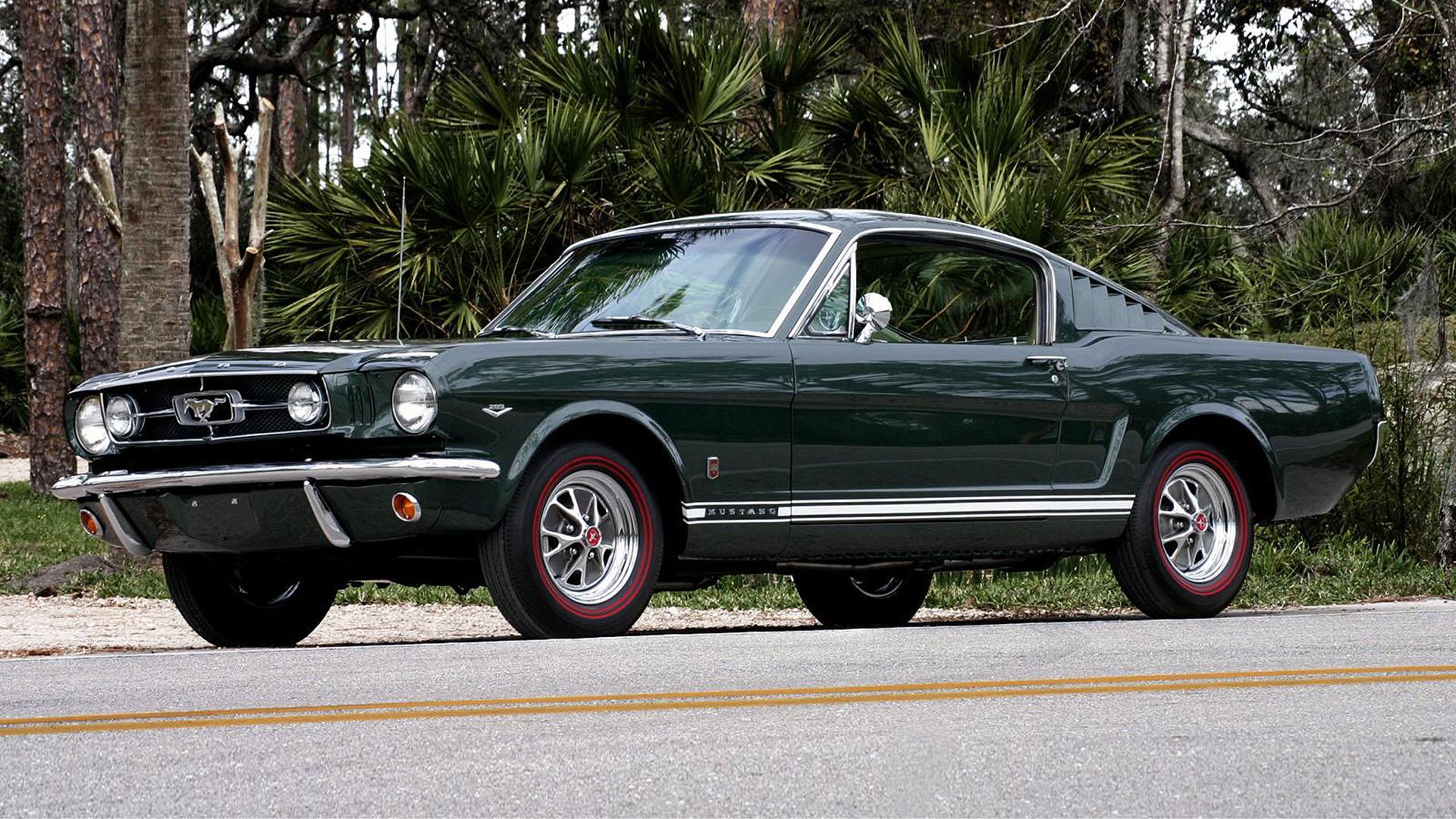 1920x1080 Green Car Fastback and Ford Mustang HD Wallpaper