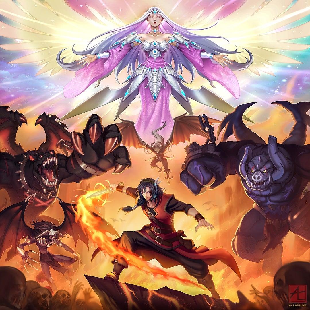 1080x1080 Finished the Burning Abyss mat, pushed out of my comfort zone with this one!