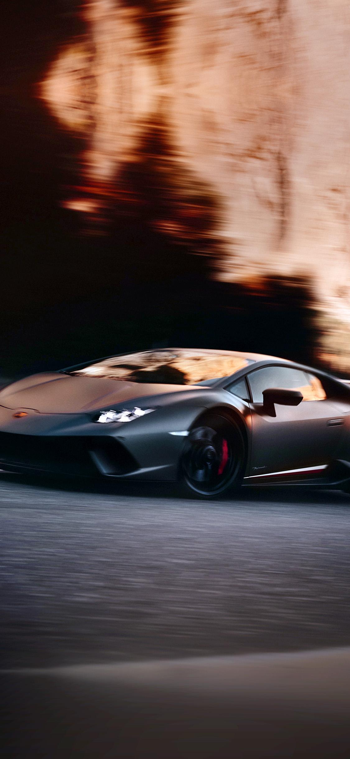 1125x2436 iPhone X wallpaper. car lamborghini sports road race art red
