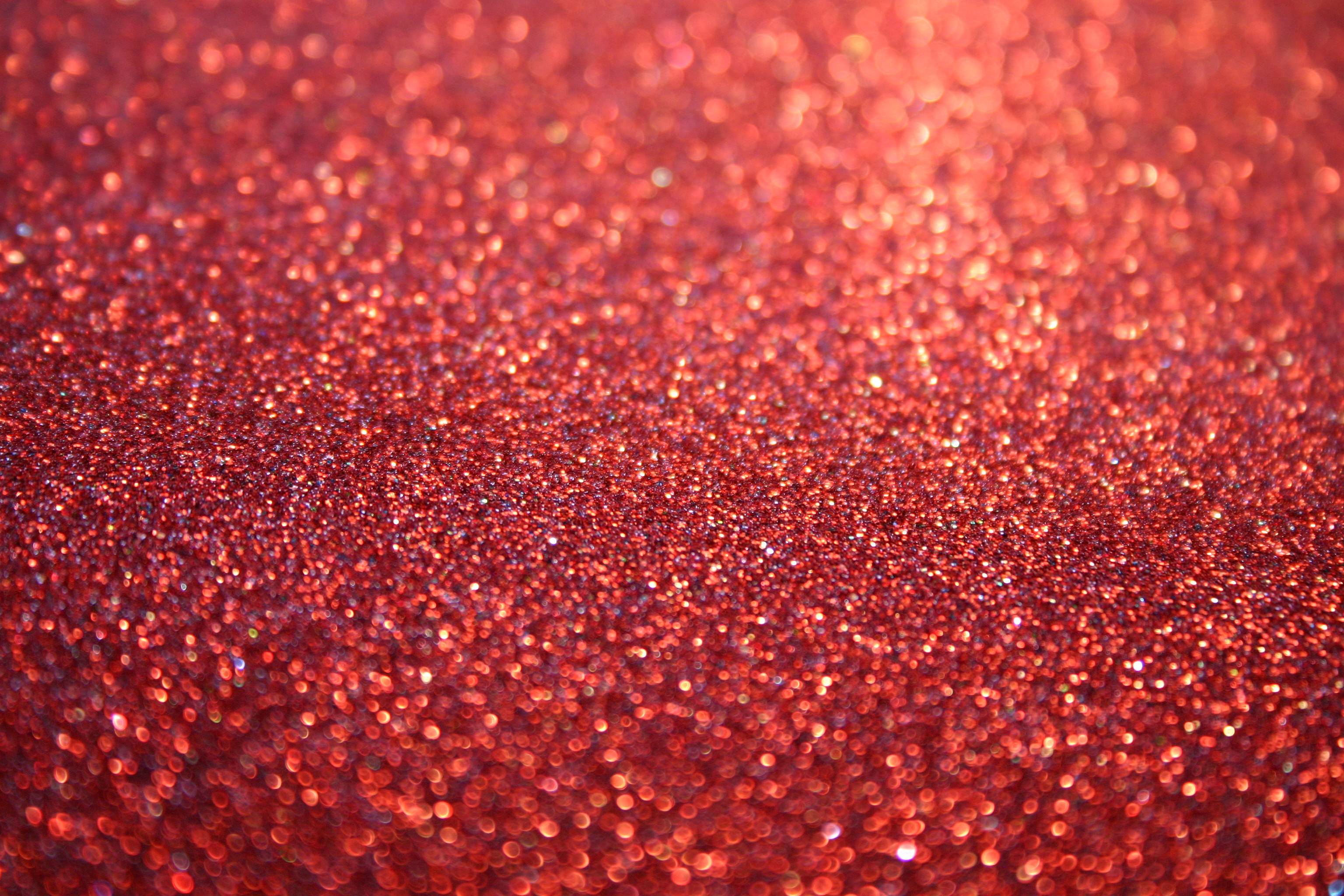 Gold and Red Glitter Ombre Short Nails - wide 4