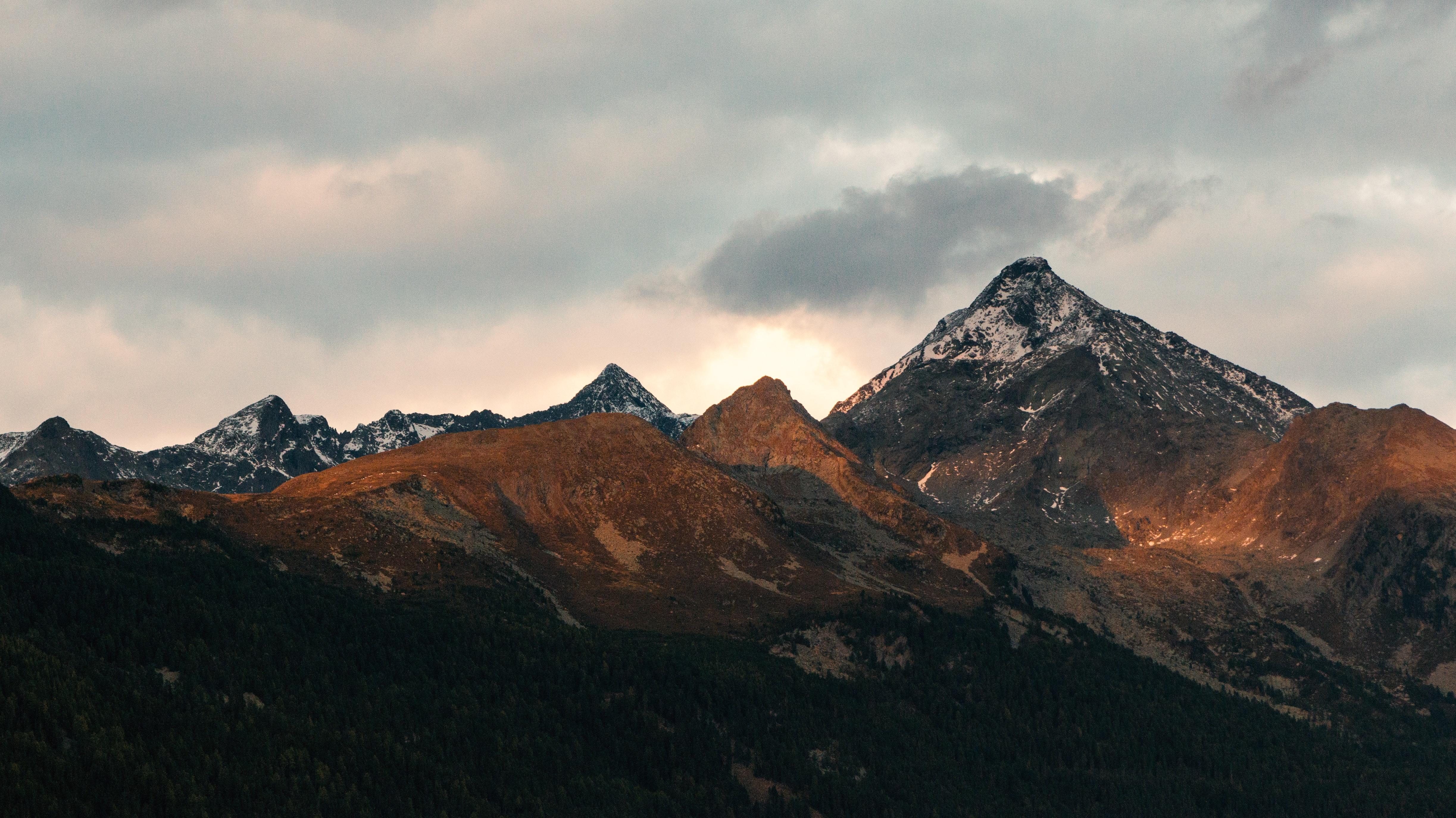 4892x2752 Free photo: White and Black Mountain, Outdoors, Valley