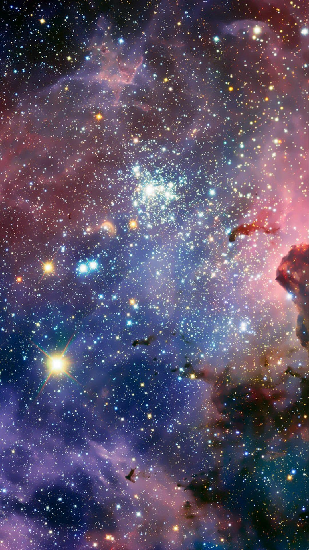 1080x1920 Fantasy Shiny Glitter Nebula Starry Outer Space #iPhone #plus (2022)