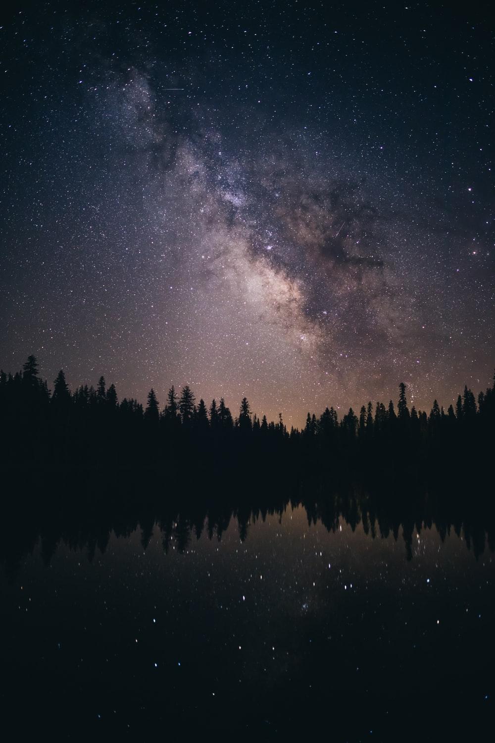 1000x1500 photograph of milky way over body of water photo