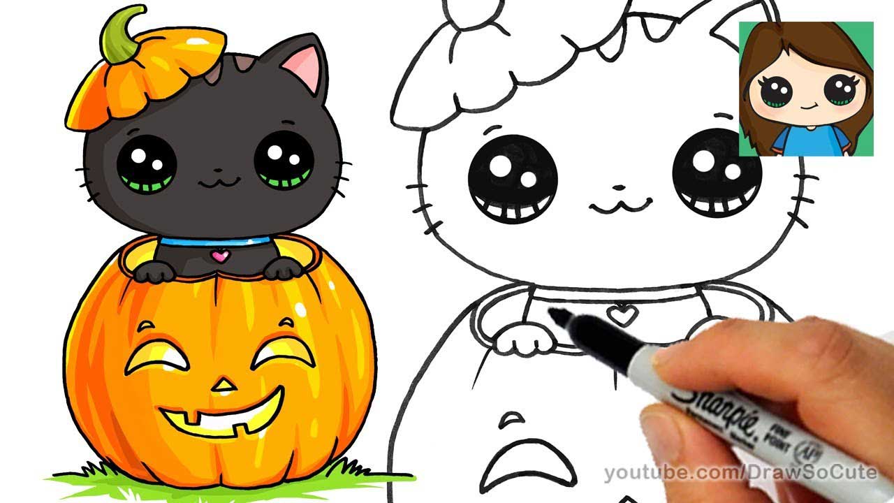 1280x720 DIY Draw So Cute Halloween Things on Paper