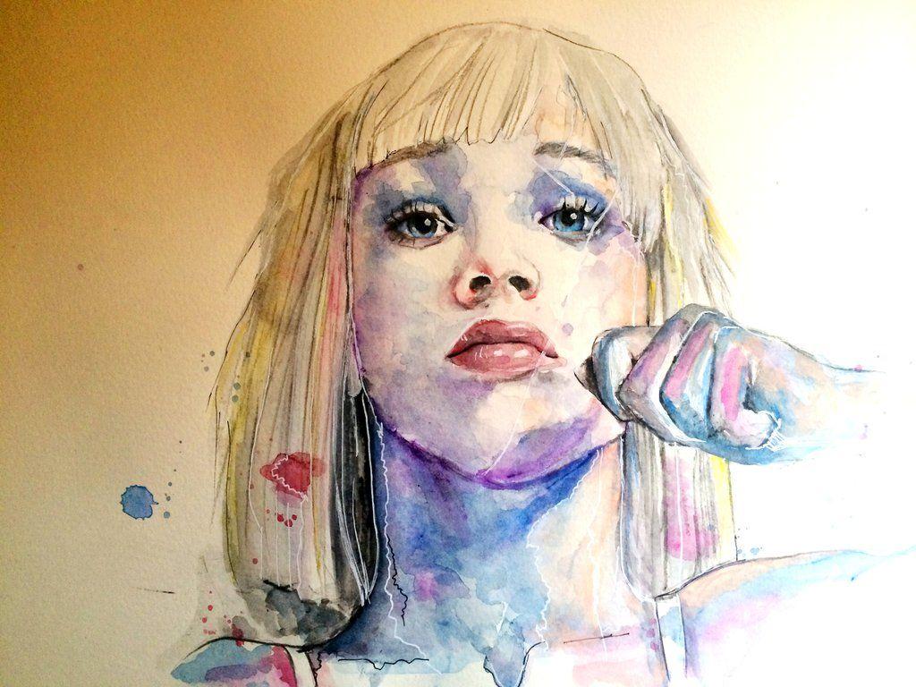1024x768 Chandelier Girl. Watercolor image, Sia and maddie, Maddie ziegler sia