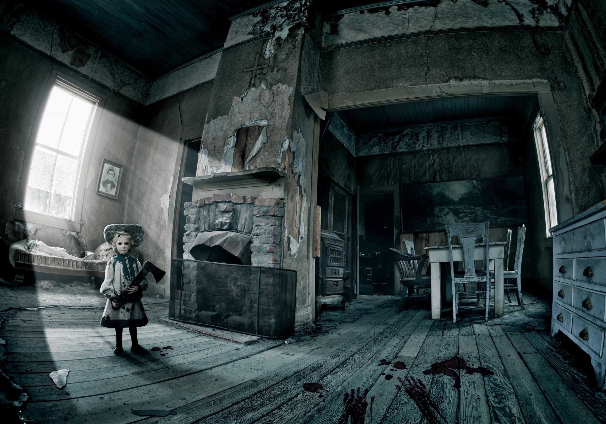2500x1750 Free download Download wallpaper blood doll horror axe old abandoned house [2500x1750] for your Desktop, Mobile & Tablet. Explore The Haunted House Anime Wallpaper. Haunted House Background, Haunted House