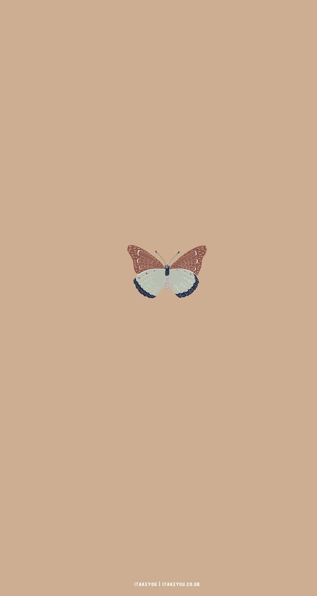 1020x1915 Cute Brown Aesthetic Wallpaper for Phone : Vintage Butterfly I Take You. Wedding Readings. Wedding Ideas