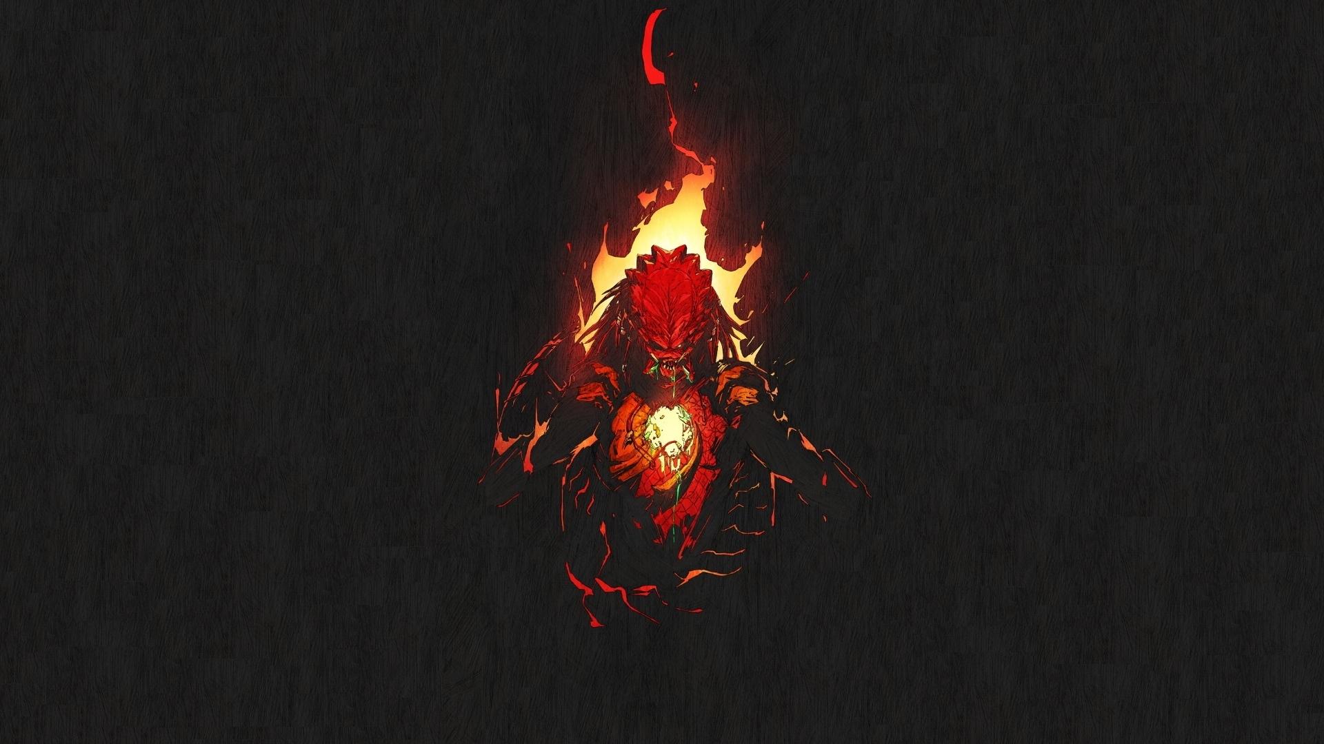 1920x1080 Predator, digital art, dark, fire wallpaper, HD image, picture, background, fc9c76