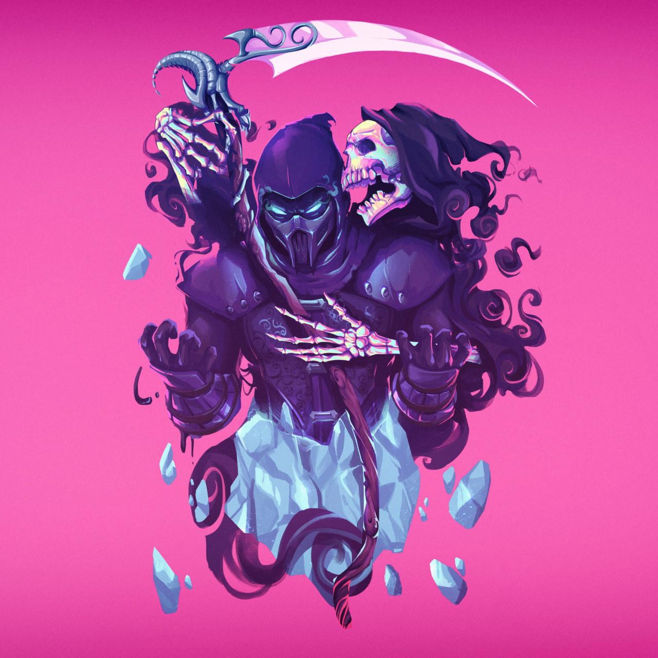 1280x1280 Wallpaper Grim Reaper Illustration, Artwork, Video Game • Wallpaper For You