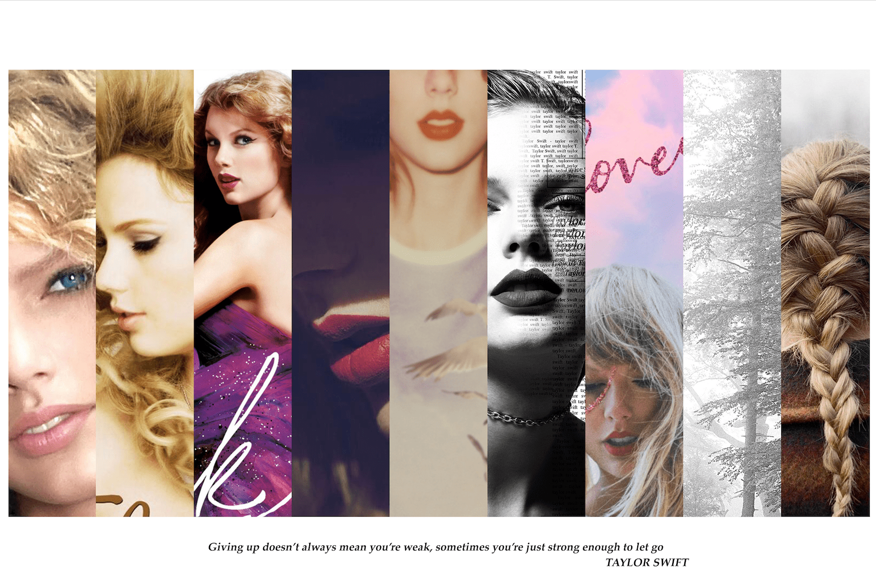 1728x1156 Taylor Swift 'Album Collage' Landscape Poster
