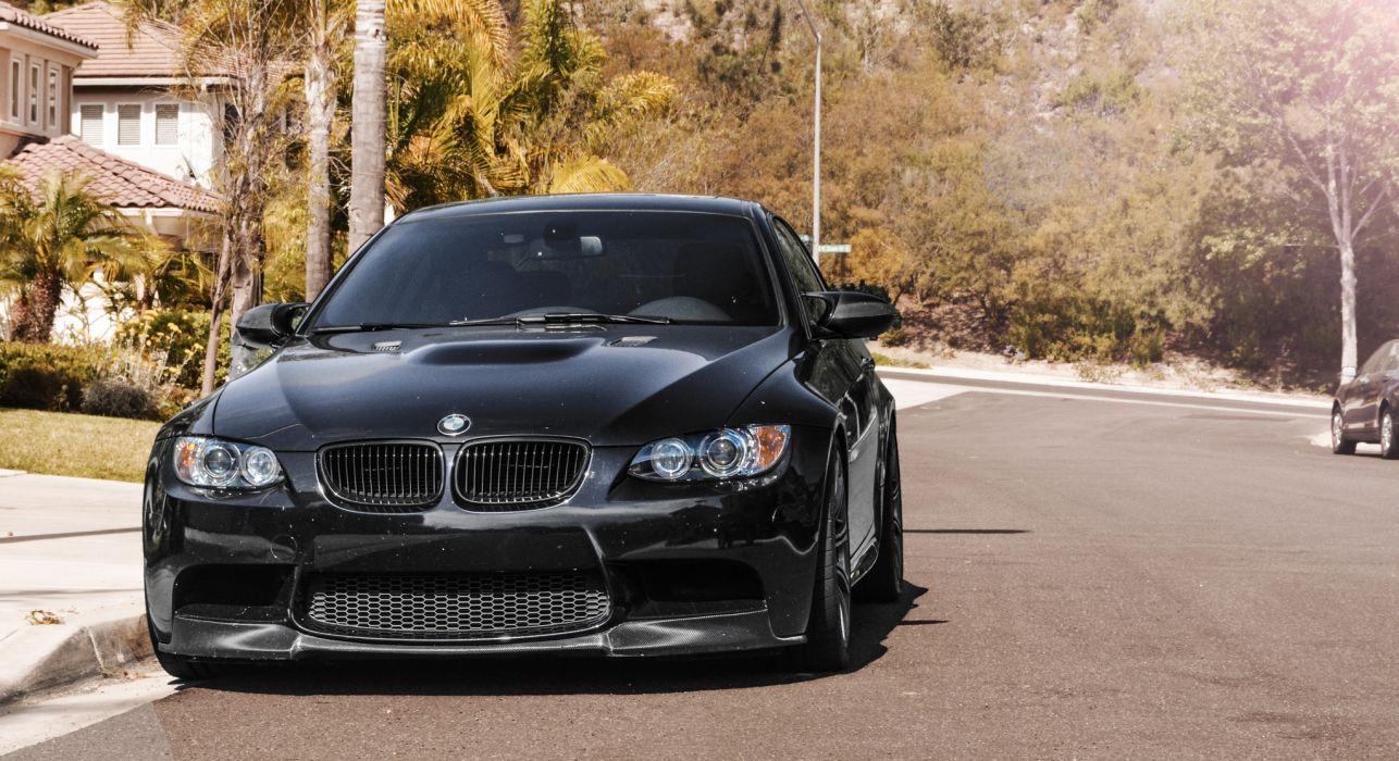 1286x700 BMW m3 e92 Black Front Cars wallpaperx1115