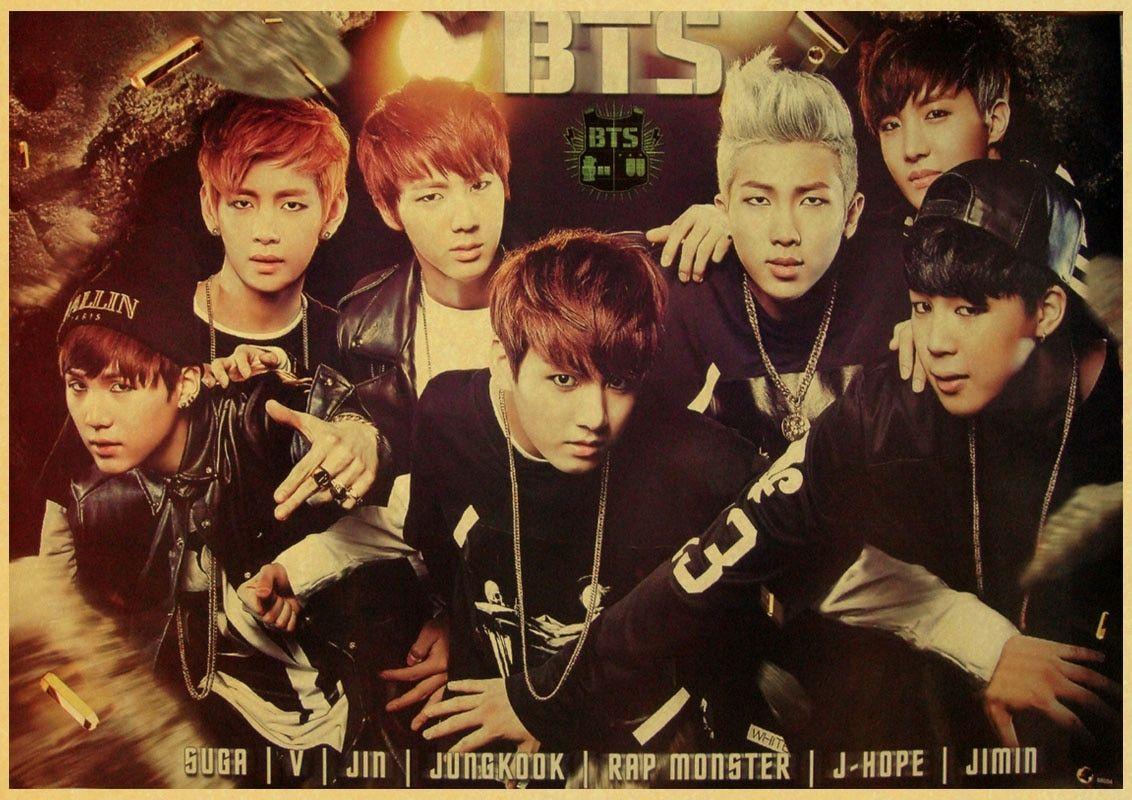 1132x800 Vintage poster Wall Decor BTS Poster BTS Decals JUNG Rap Monster