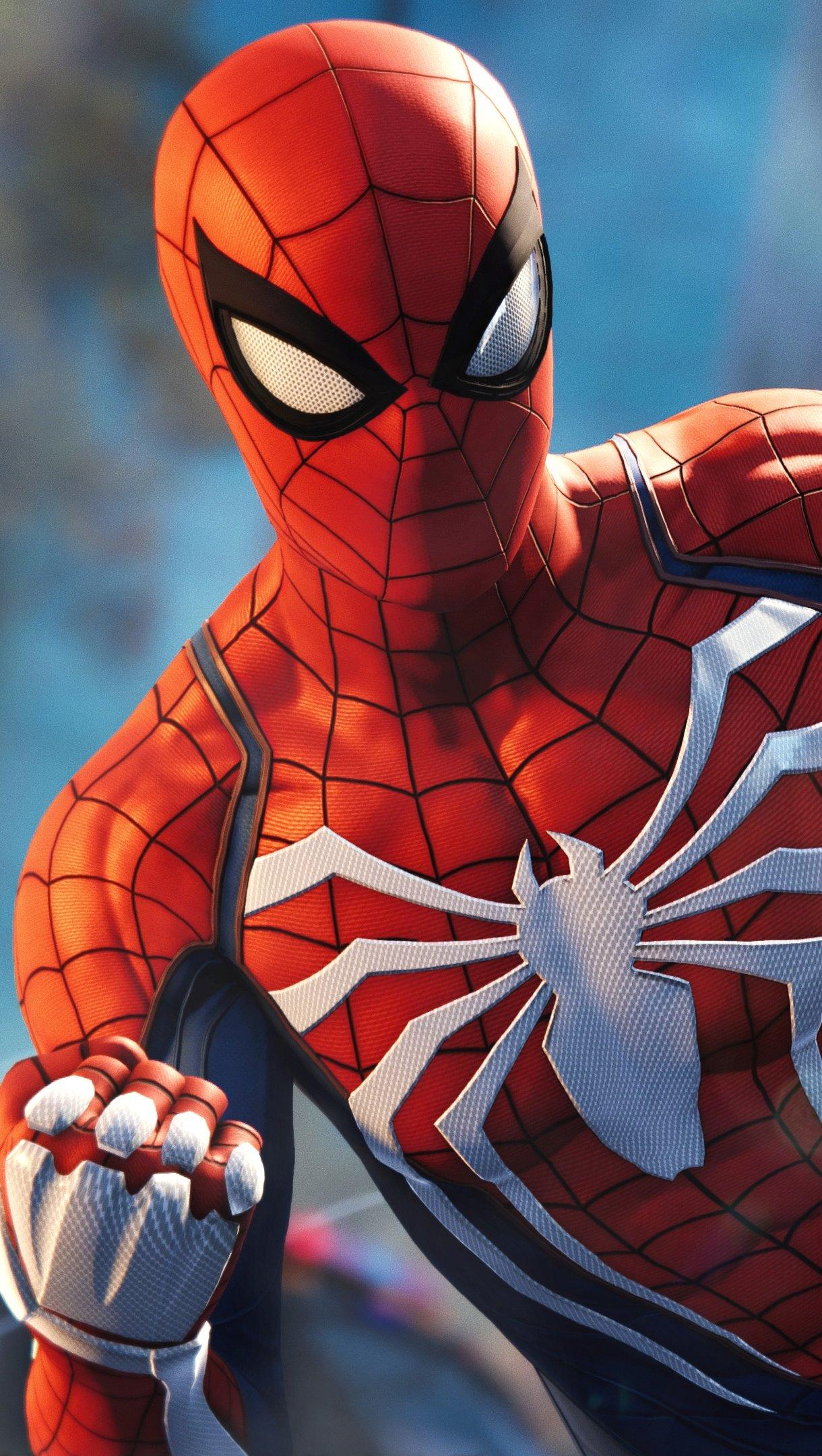1220x2160 Spider Man PS4 Spiderman With Hand Held Wallpaper 4k Ultra HD