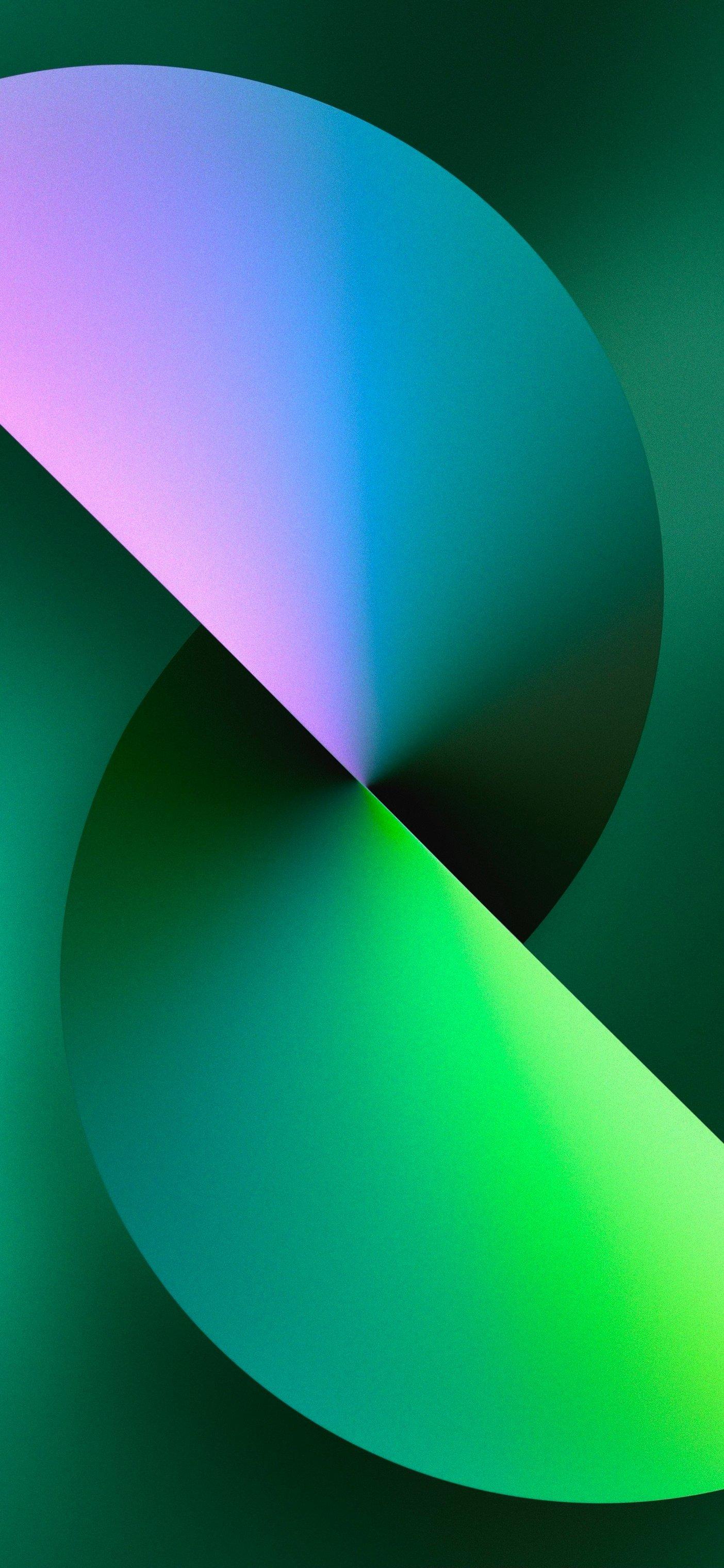 1404x3040 Download the wallpaper of the new green iPhone 13 and iPhone 13 Pro