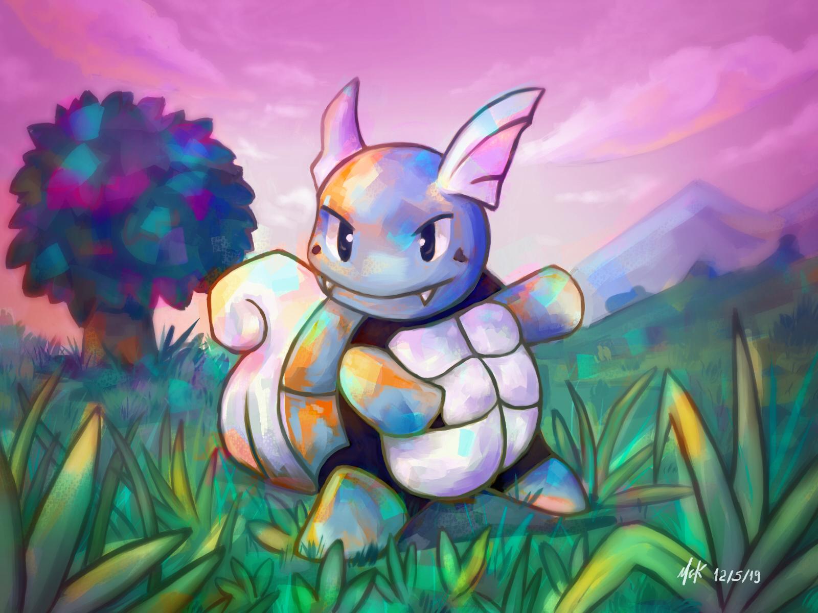 1600x1200 Wartortleémon Anime Image Board