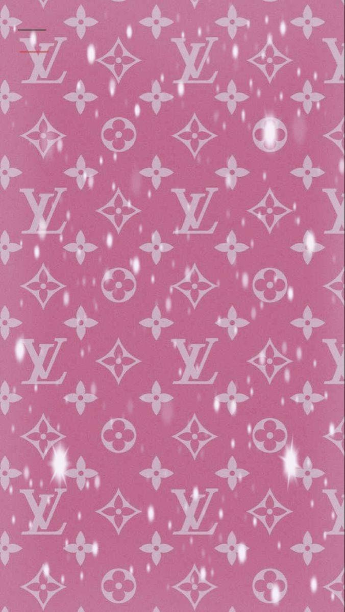 Download Louis Vuitton Wallpaper With Pink Lips And Hearts Wallpaper