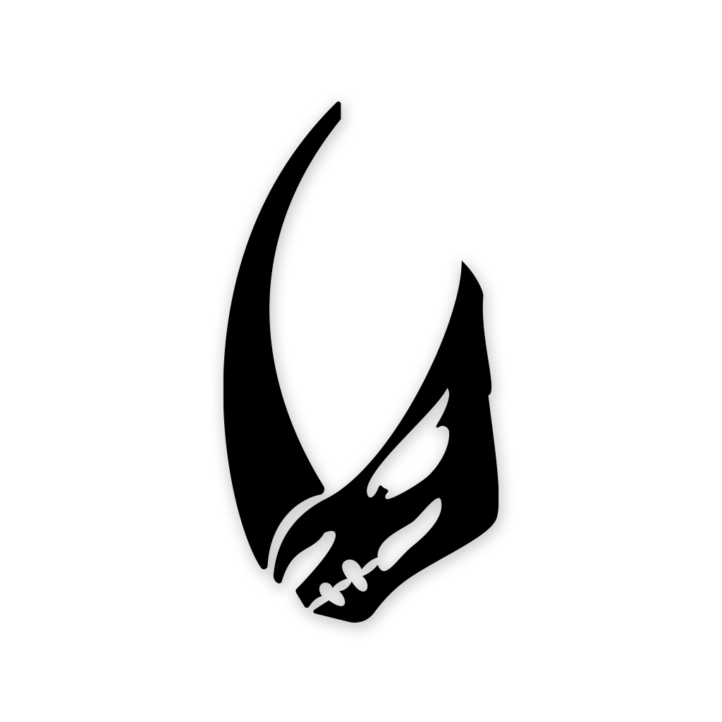 1024x1024 PDW Mudhorn ProCut Black Sticker. PDW. Prometheus Design Werx