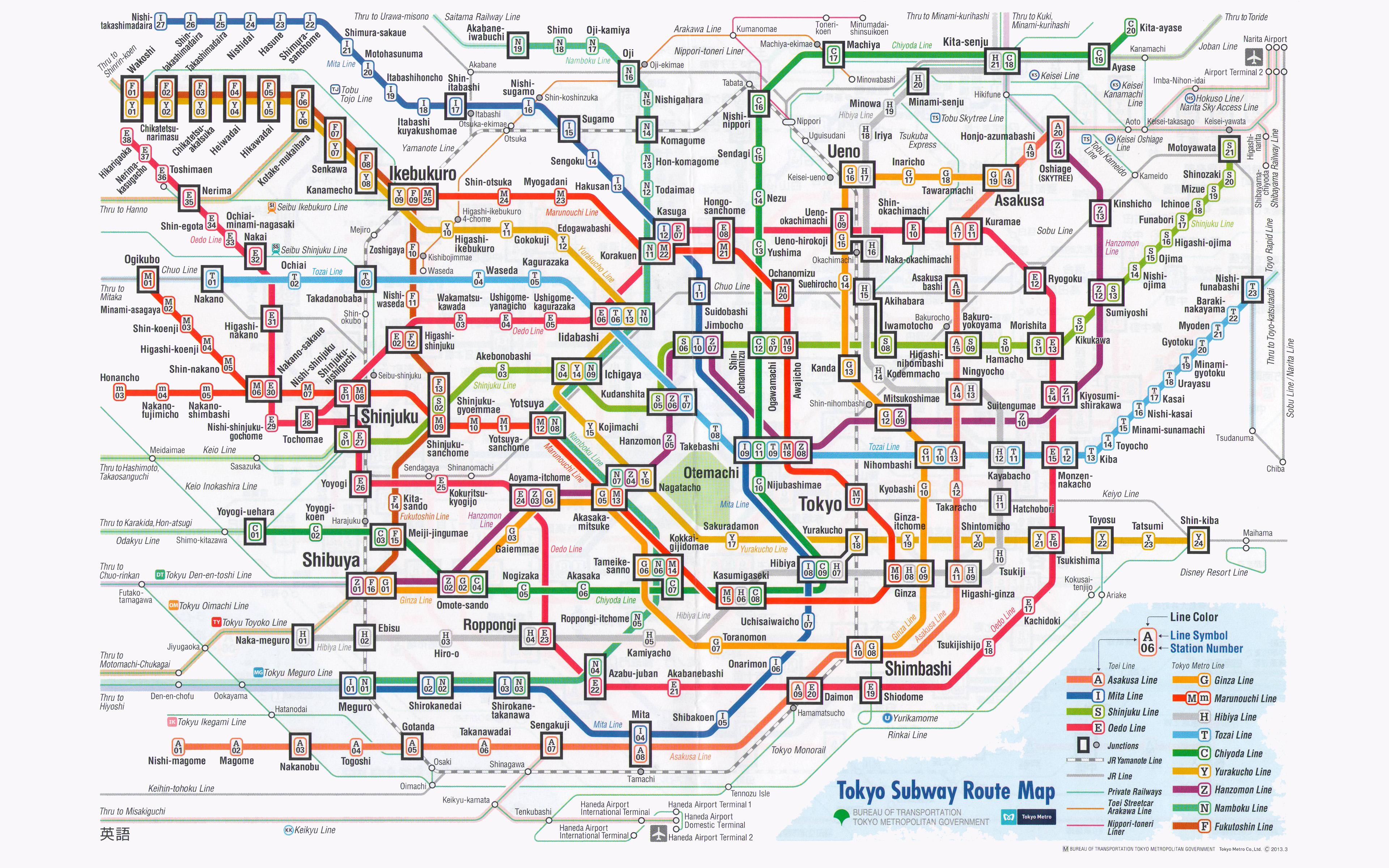 3840x2400 Download wallpaper Tokyo metro map, Japan, 4k, scheme, Tokyo subway, all lines, metro lines, Metro map of Tokyo for desktop with resolution 3840x2400. High Quality HD picture wallpaper