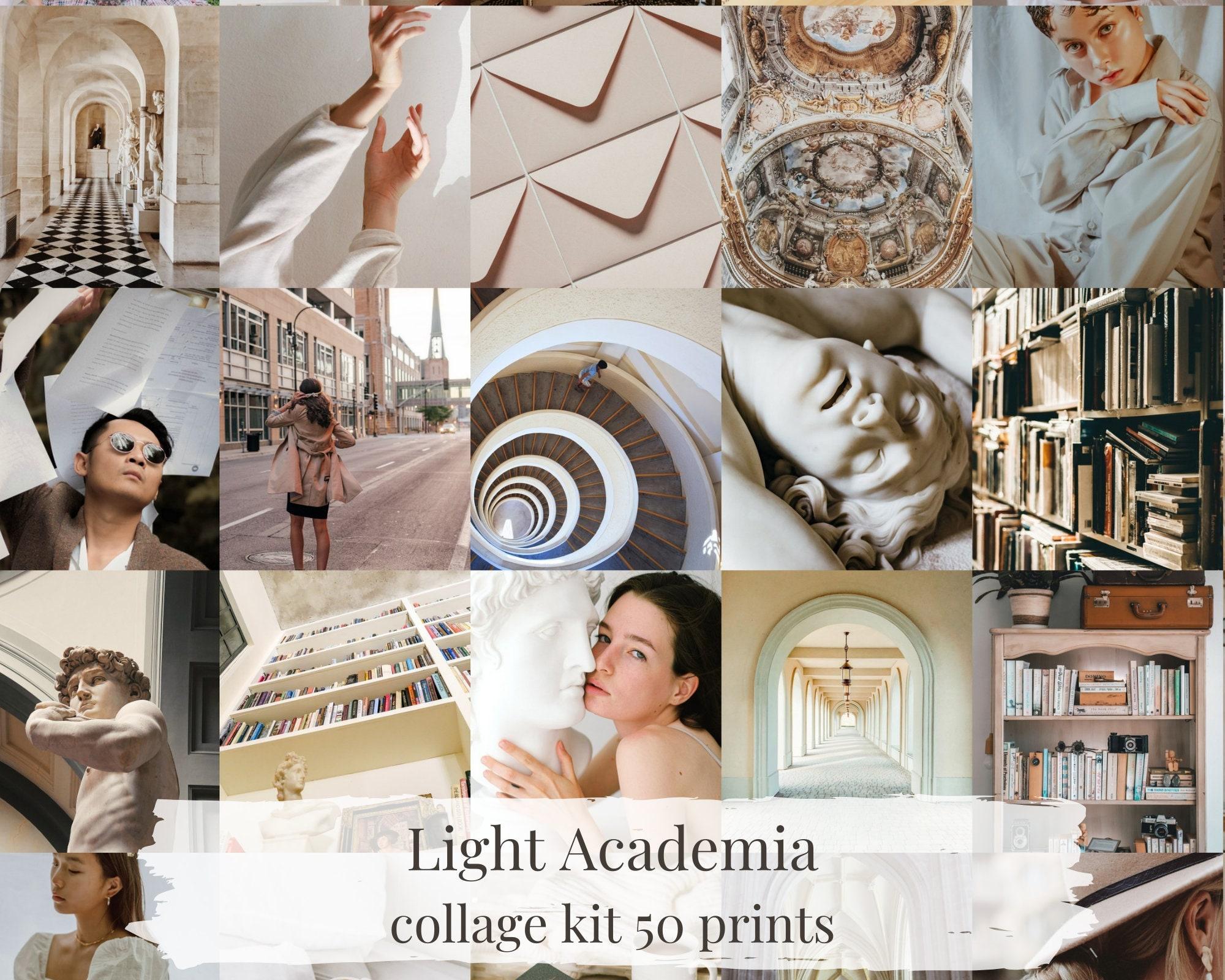 2000x1600 Light Academia Aesthetic Dorm Collage Kit 50 Photo Wall