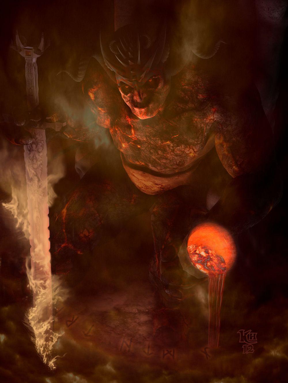 1000x1331 Ragnaroek : Surtur. Mythological creatures, Norse mythology, Mystical creatures