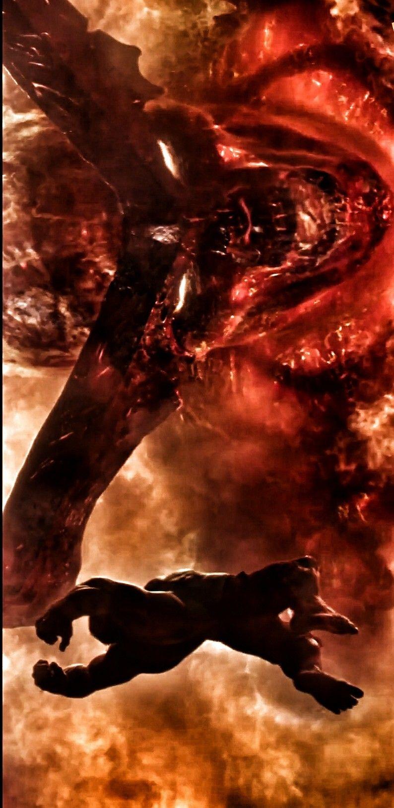 794x1628 Hulk Vs Surtur. Vilãs, Arte de fã, Herói