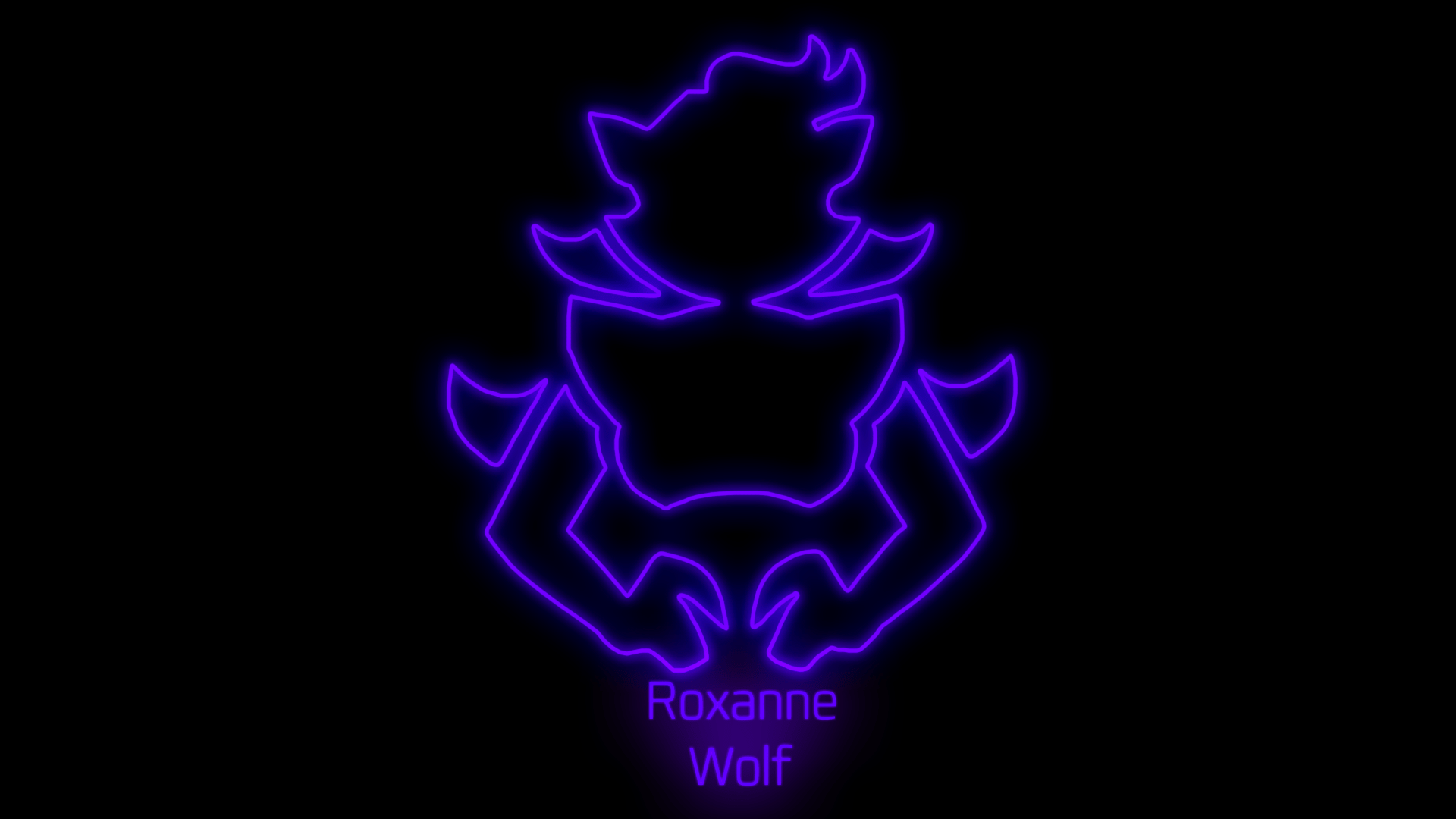 1920x1080 Made this on photohop yesterday and wanted to share these two Roxanne wolf themed wallpaper