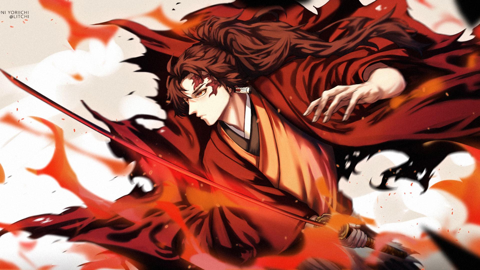 1920x1080 Yoriichi Tsugikuni Demon Slayer Kimetsu no Yaiba HD Demon Slayer Kimetsu no Yaiba Wallpaper